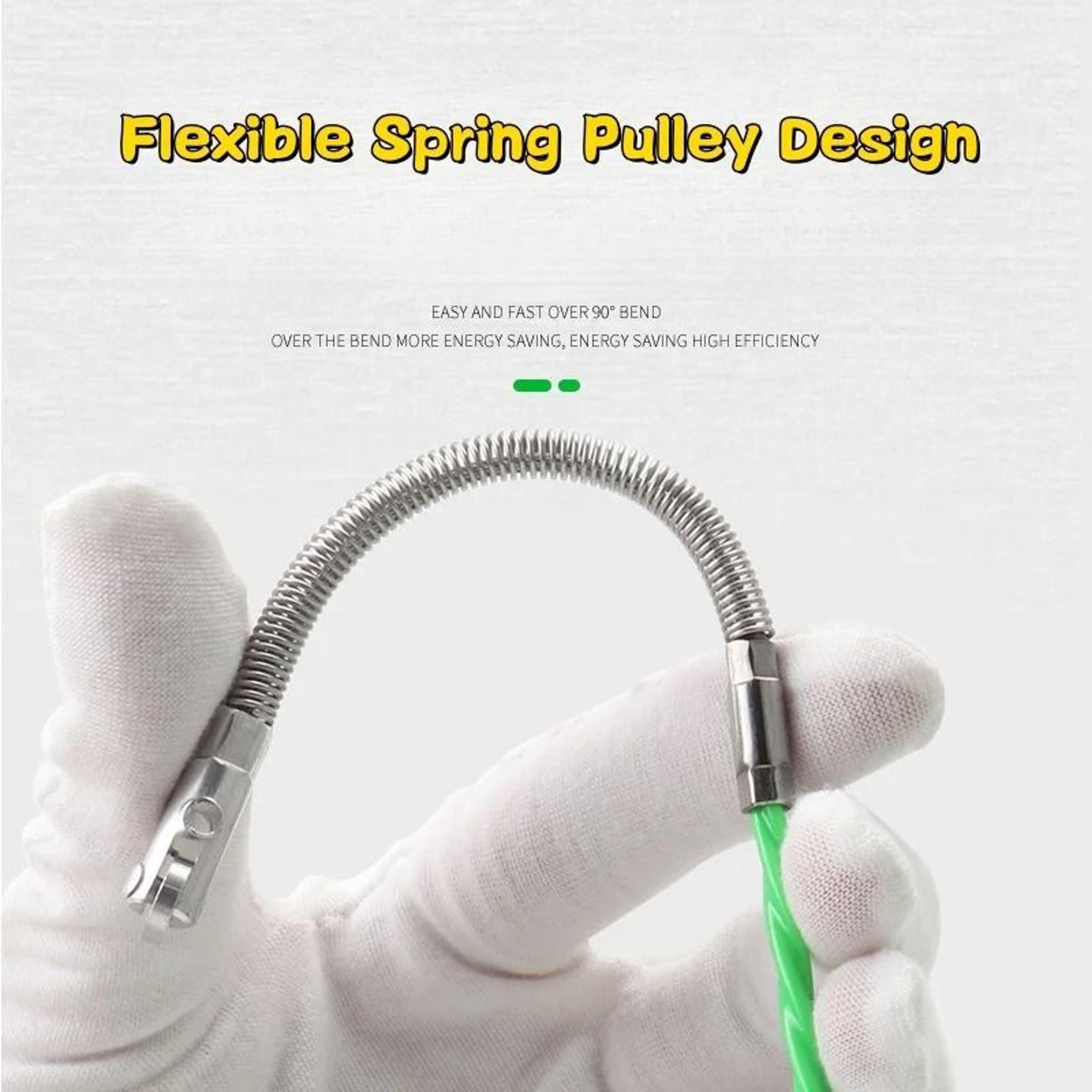 Universal Wire Threading Device 5m30m  HeavyDuty Spring Rope Fish Tape Wire Puller With Pulley 3