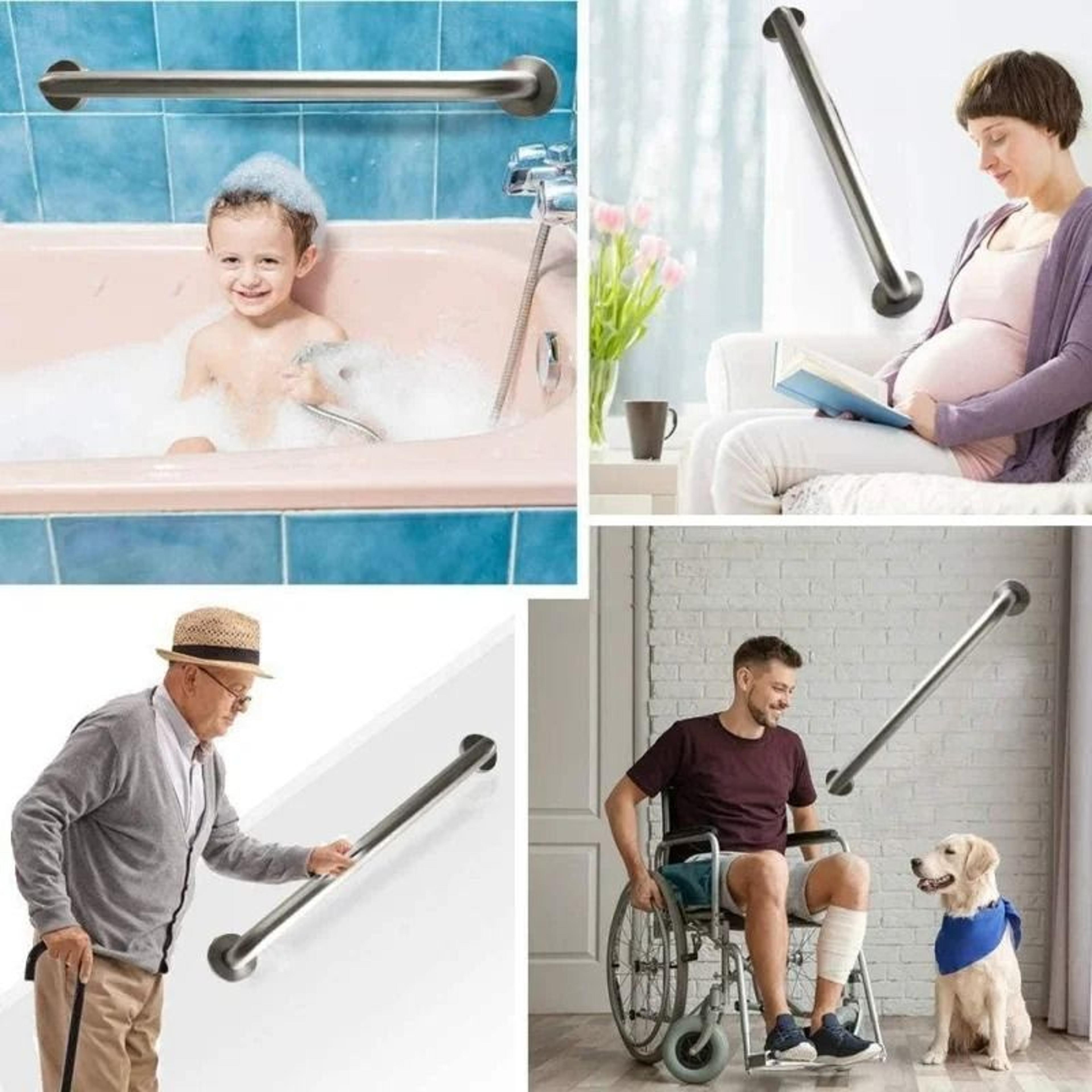 Stainless Steel Safety Grab Bar  Shower Handle  Bathroom Safety Grip  Towel Rail Handrail 3
