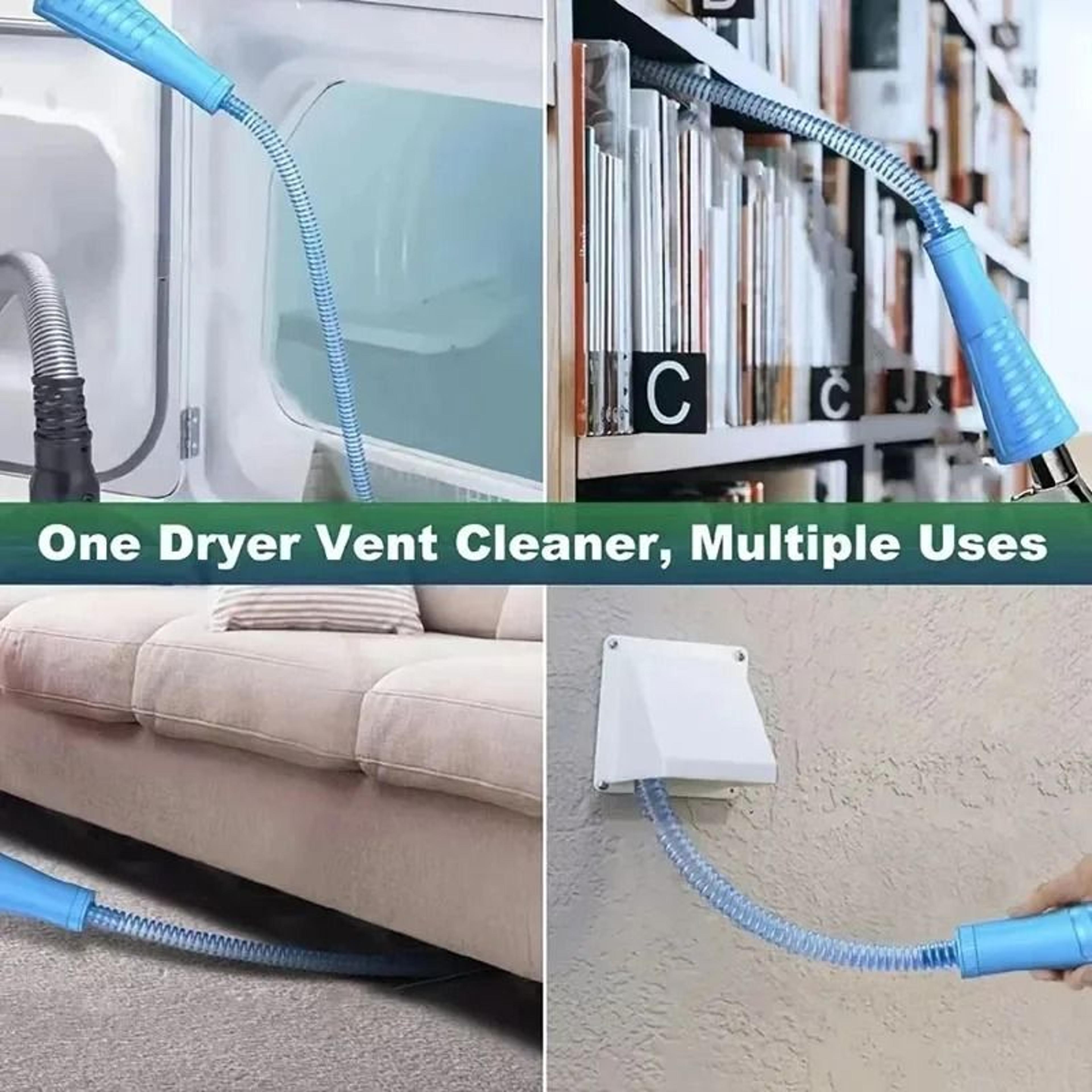 3Type Flexible Dryer Vent Cleaner Vacuum Attachment Kit  Deep Lint Remover Cleaning Hose Set 5