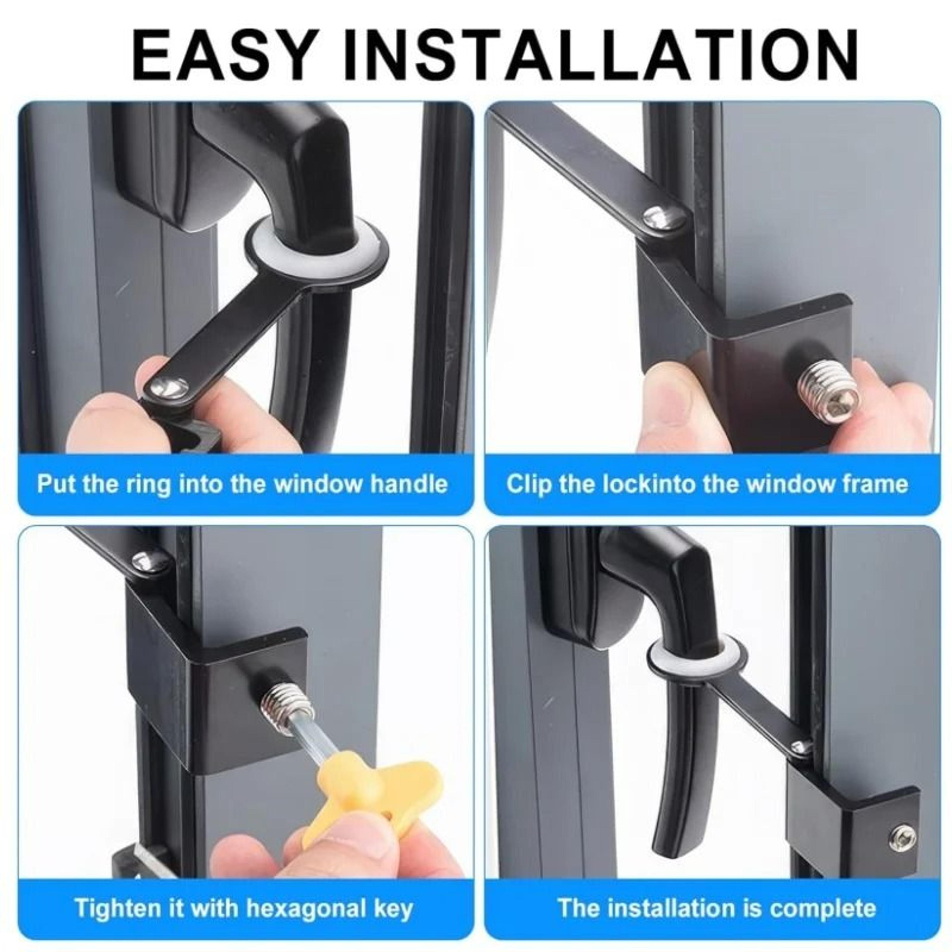 PunchFree Window Lock Limiter Restrictor  HighRise Child Protection Guard  AntiFall Safety Buckle 5