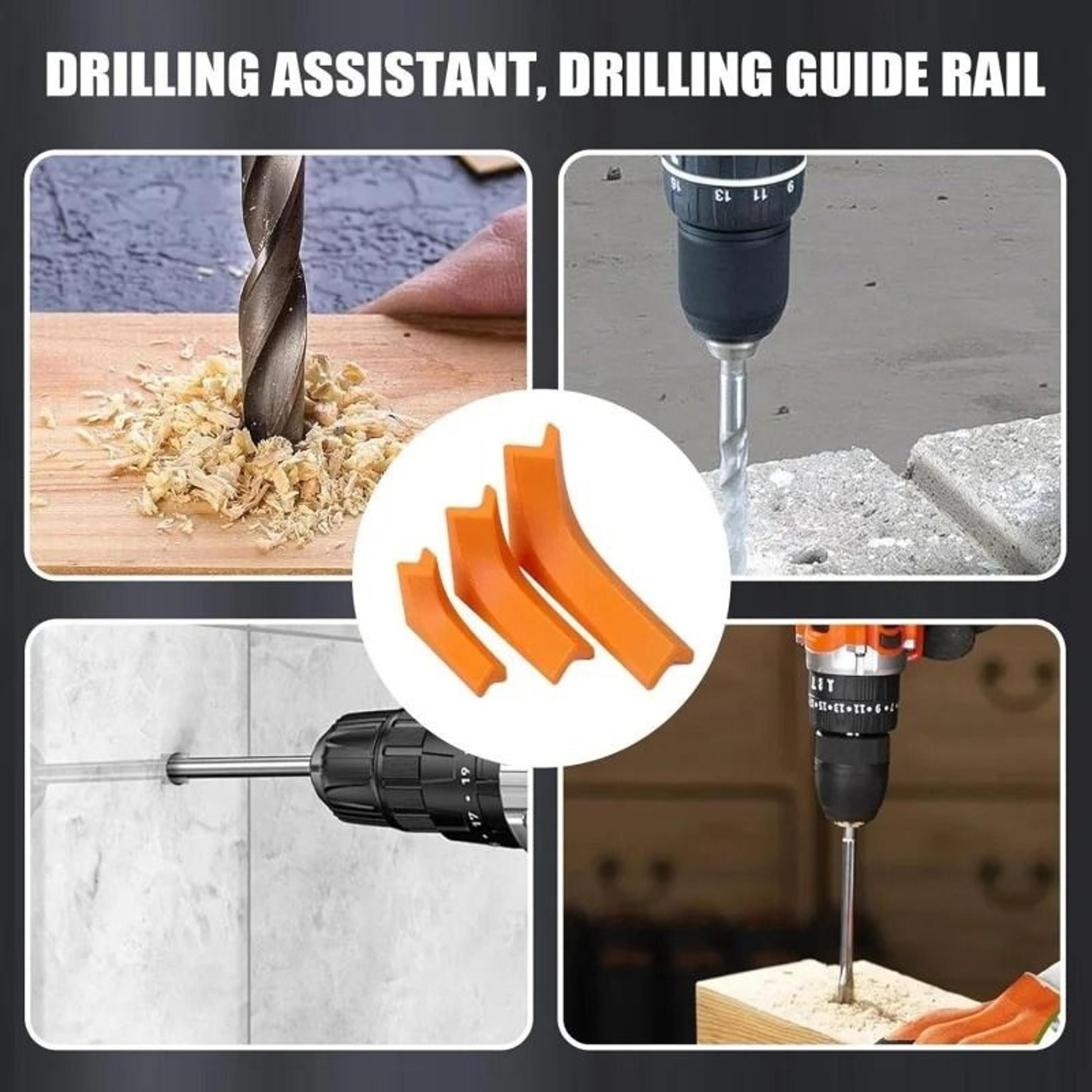 6Piece Drilling Guide Rails  VGroove Drill Bit Guides  Vertical Square Positioning Tool 5