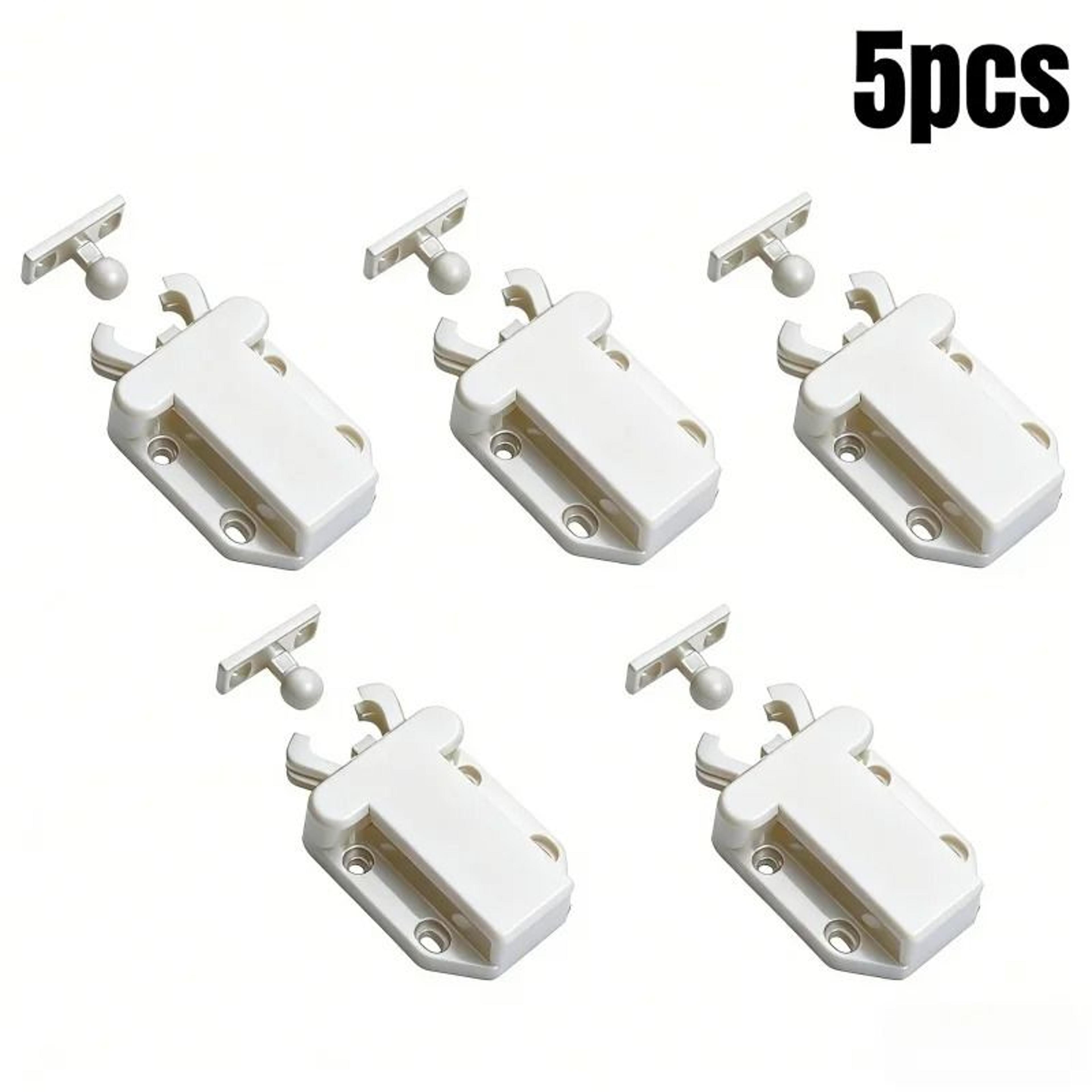 White Beetle Push To Open Cabinet Door Latches  NonMagnetic Touch Rebound Catches 9