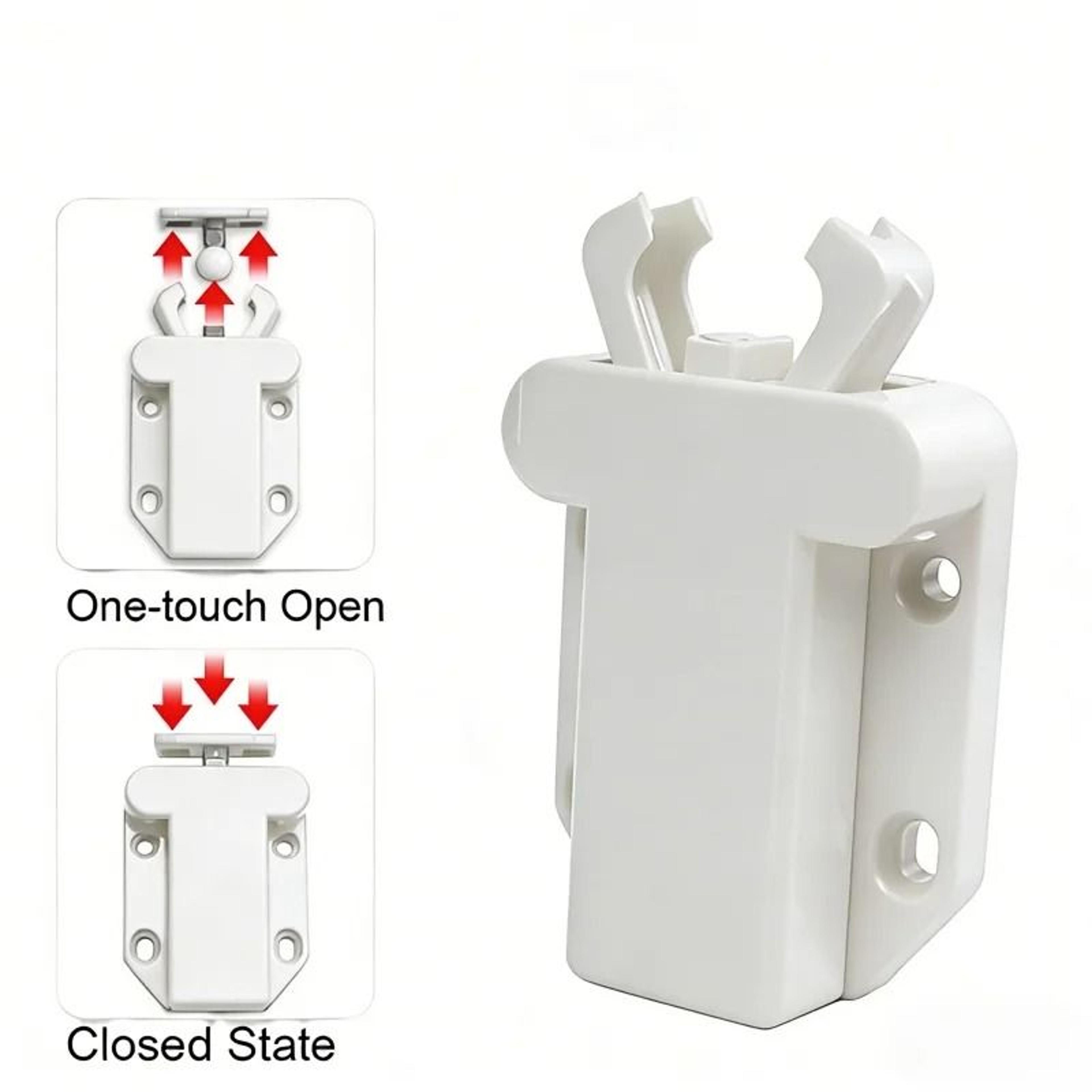 White Beetle Push To Open Cabinet Door Latches  NonMagnetic Touch Rebound Catches 2