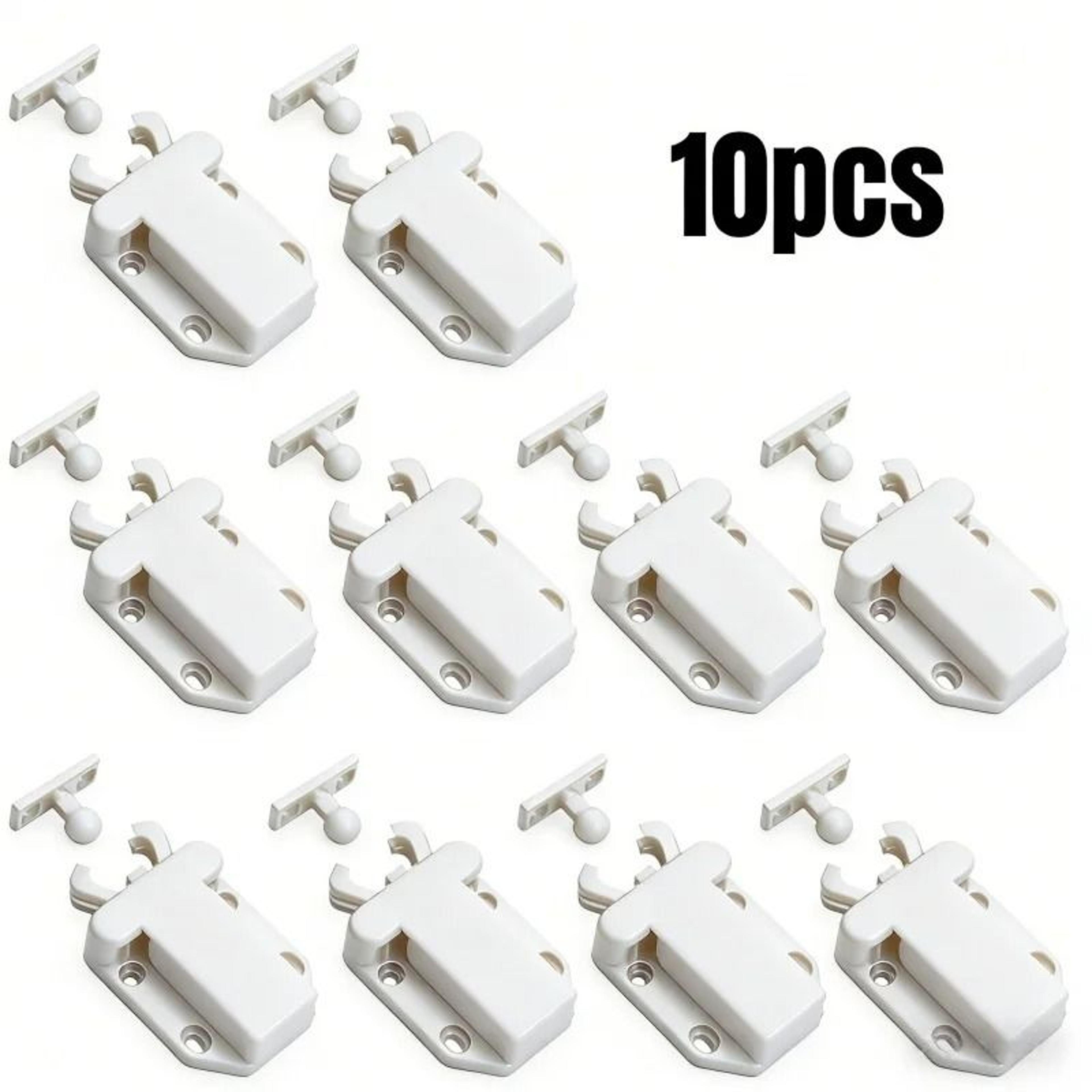 White Beetle Push To Open Cabinet Door Latches  NonMagnetic Touch Rebound Catches 7