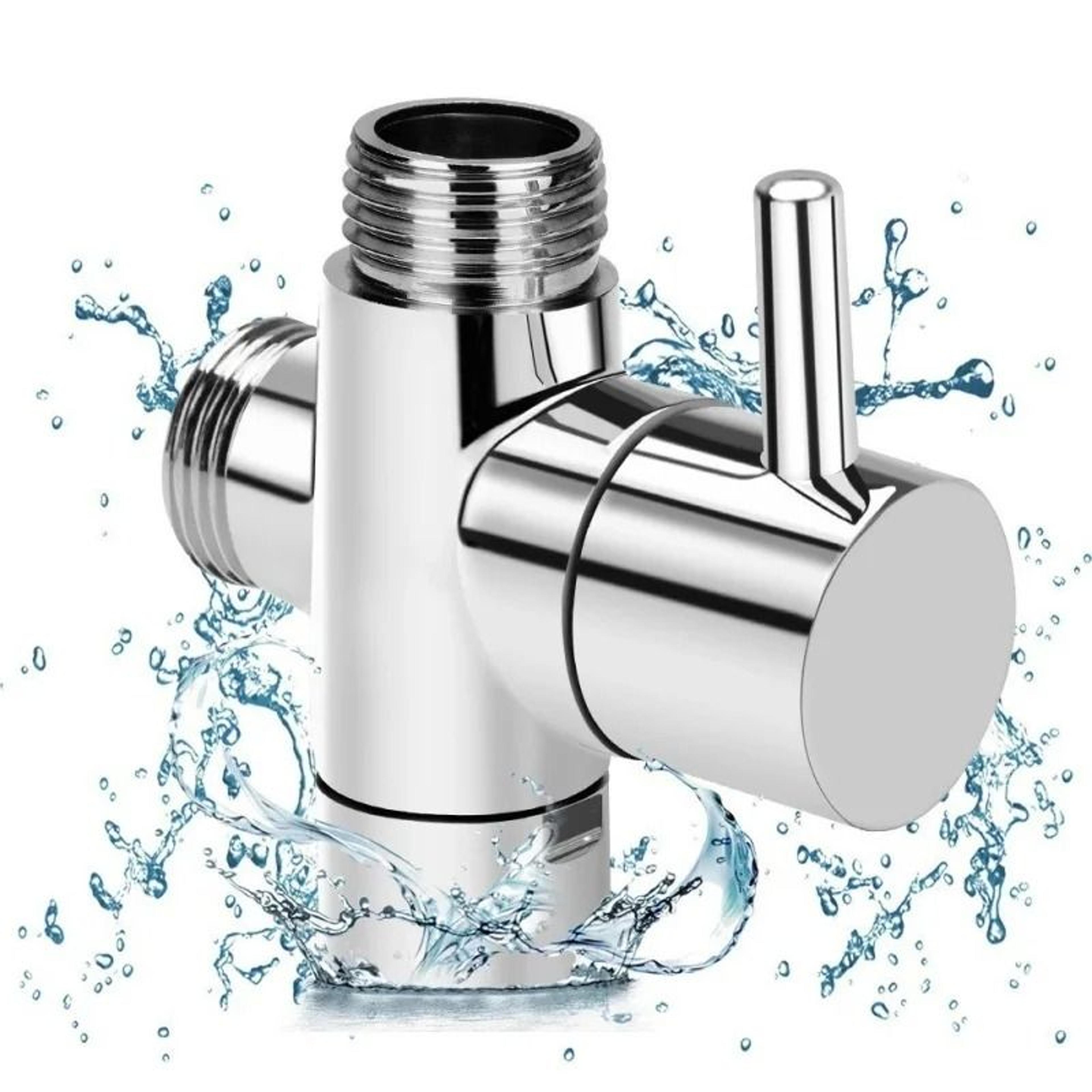 3-way diverter valve g1/2" shower tee adapter – adjustable faucet switcher for bathroom & toilet