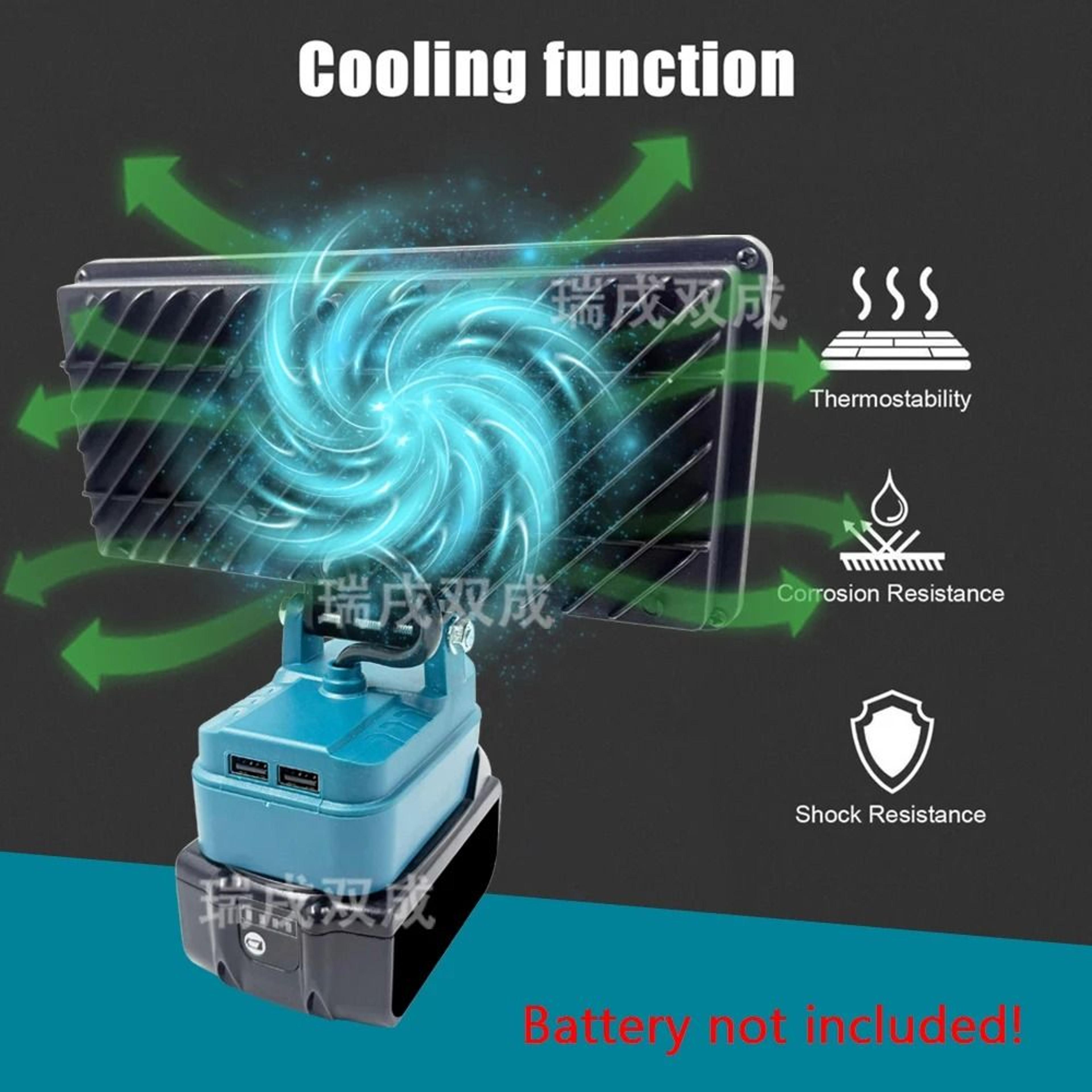Handheld LED Work Light  Dual USB Power Bank Charger Adapter For Makita 18V Lithium Batteries 3