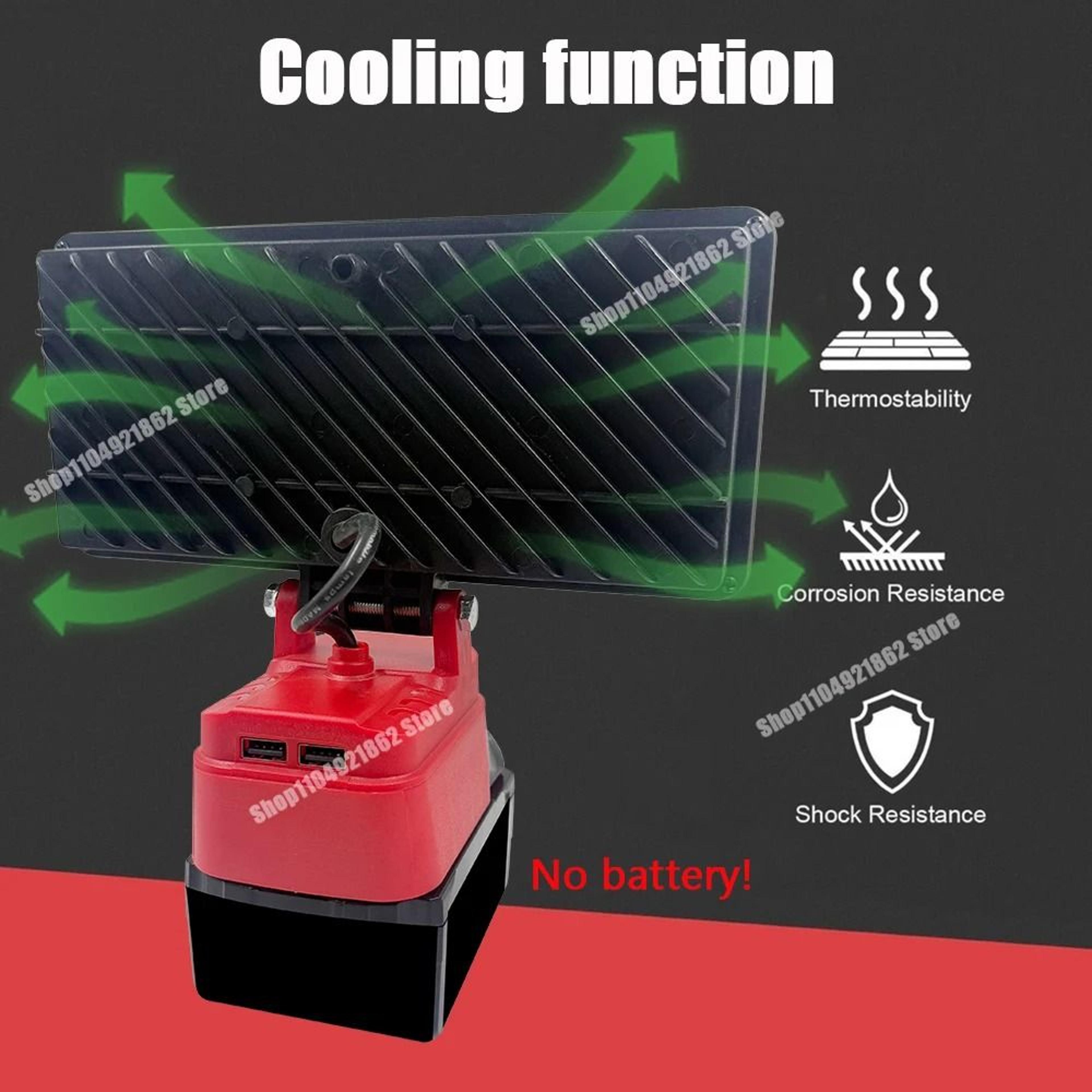 8Inch Cordless LED Work Light Spotlight  USB Power Bank For Milwaukee M18  DeWalt 20V Batteries 3
