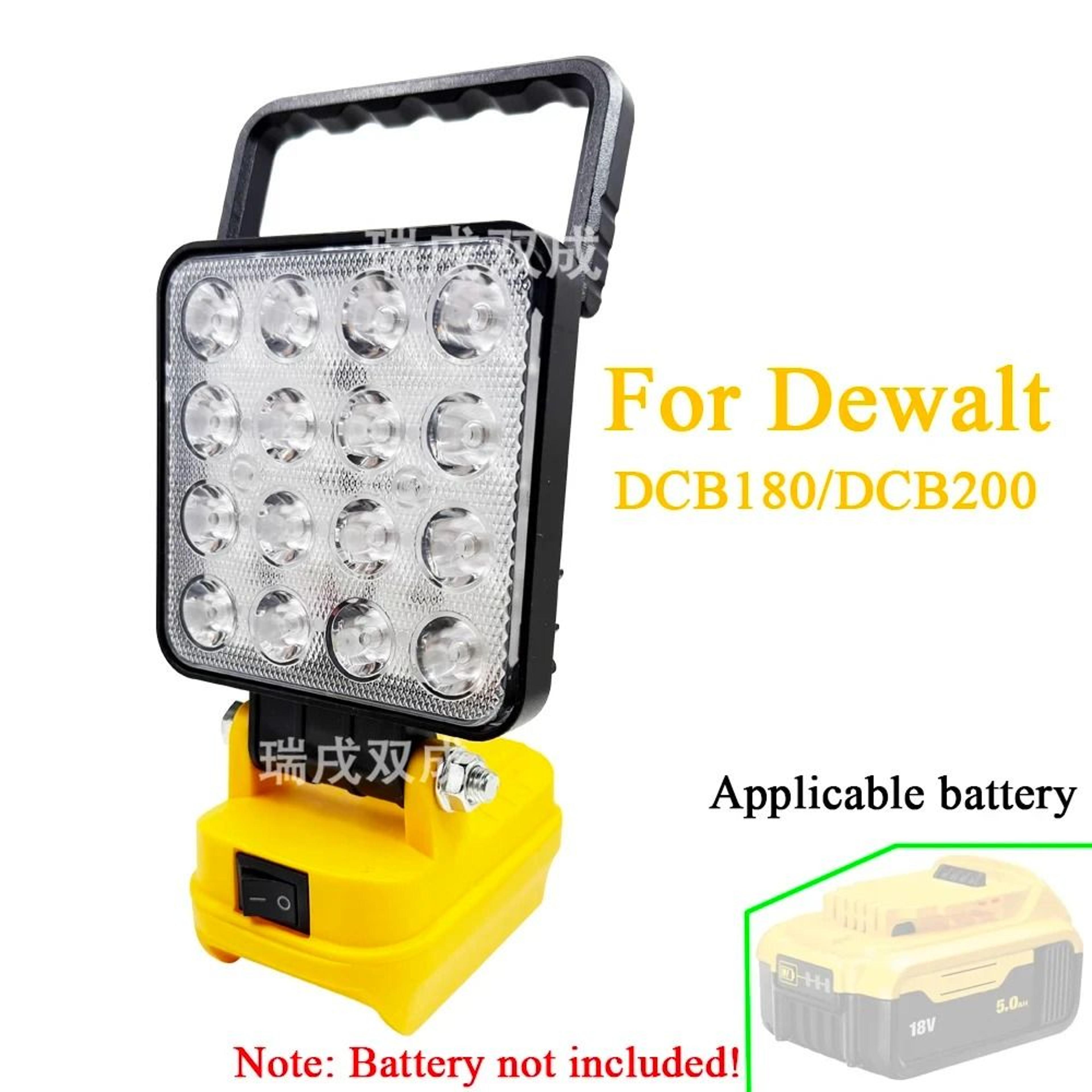 4Inch 16LED Cordless Work Light Spotlight  USB Charger Adapter For Makita Milwaukee  DeWalt 18V20V  6