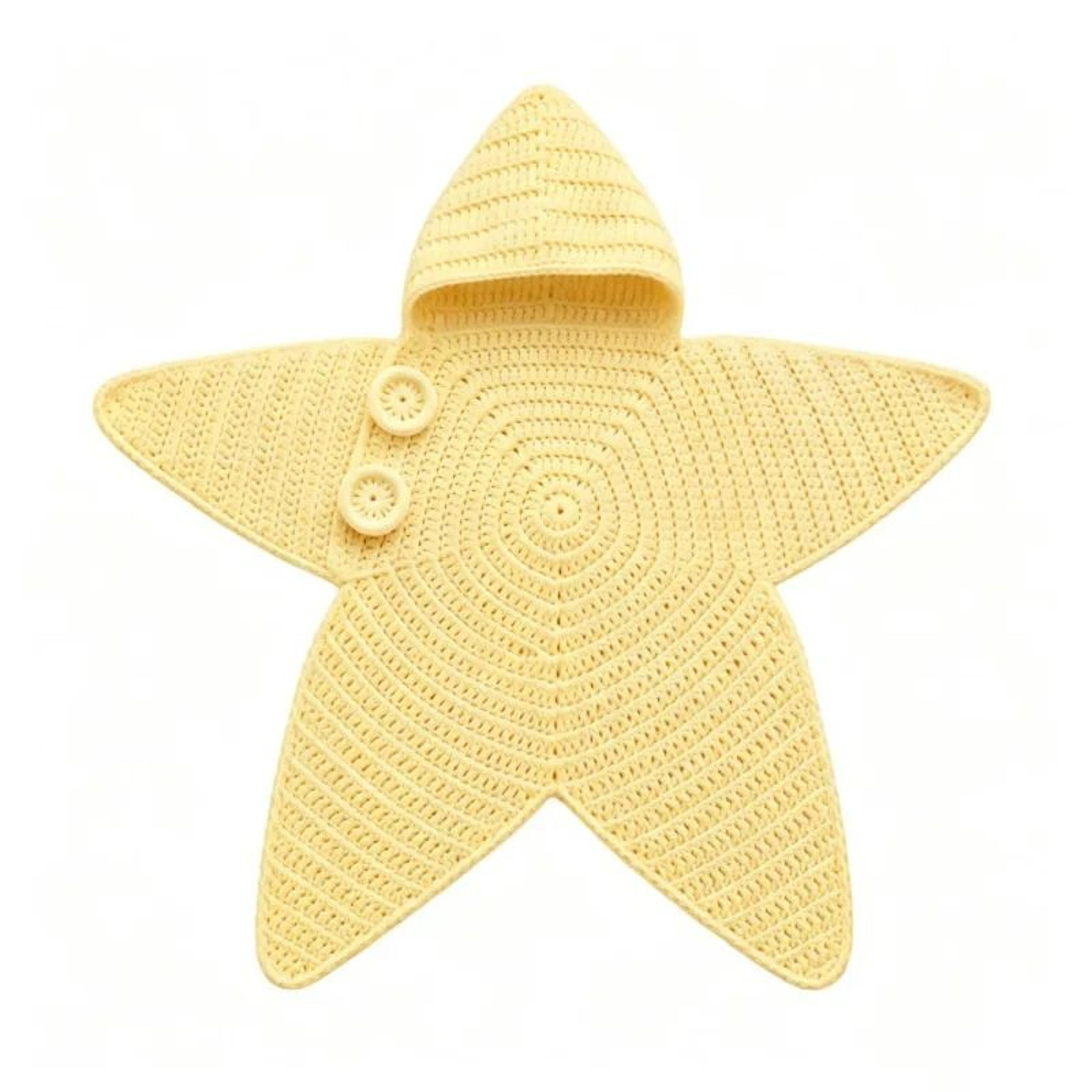 Cute Cartoon Hand Crocheted Starfish Baby Romper Knitted Jumpsuit 8