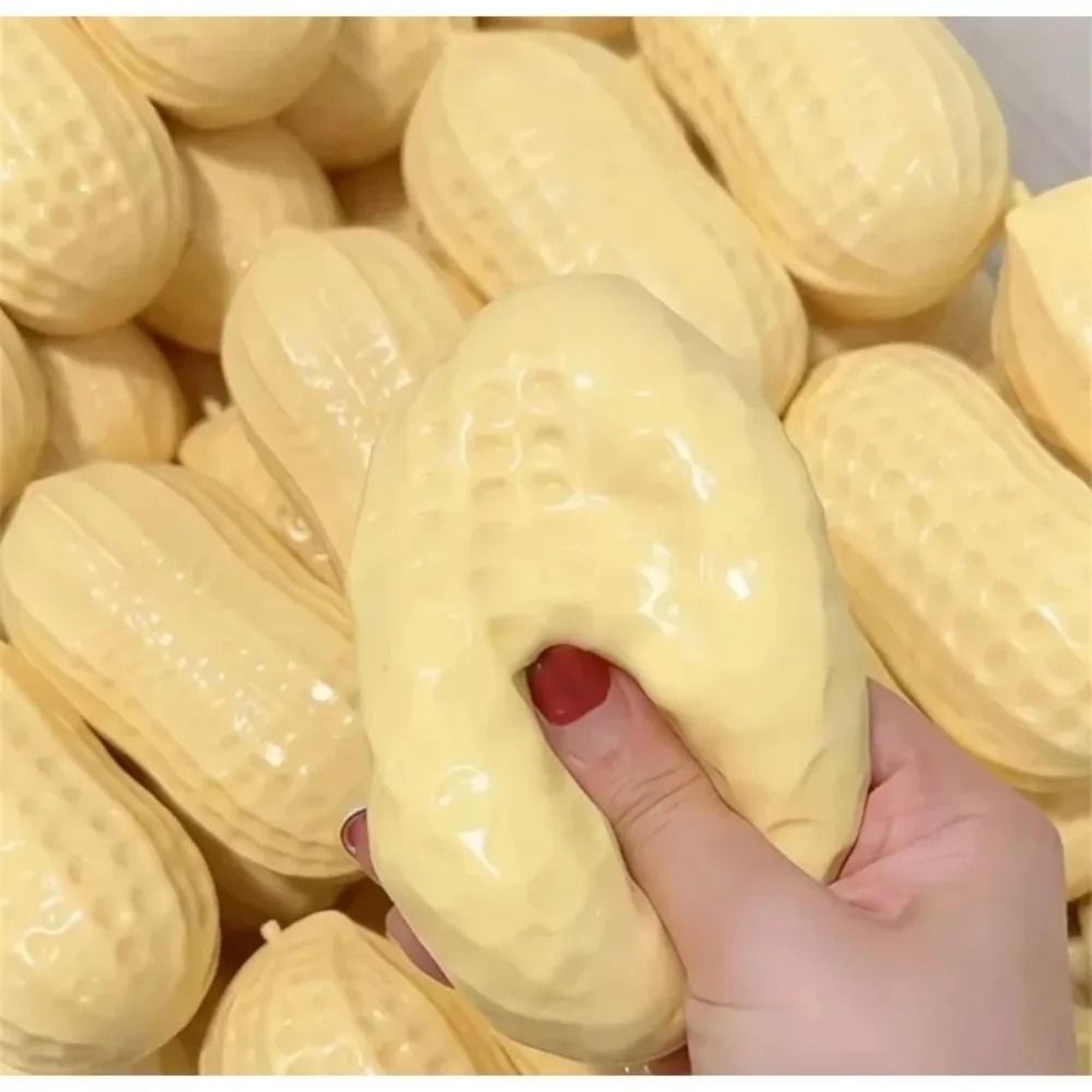 Peanut Squishy Crunchy Stress Ball Handmade ButterySoft ASMR Fidget Squeeze Toy 3