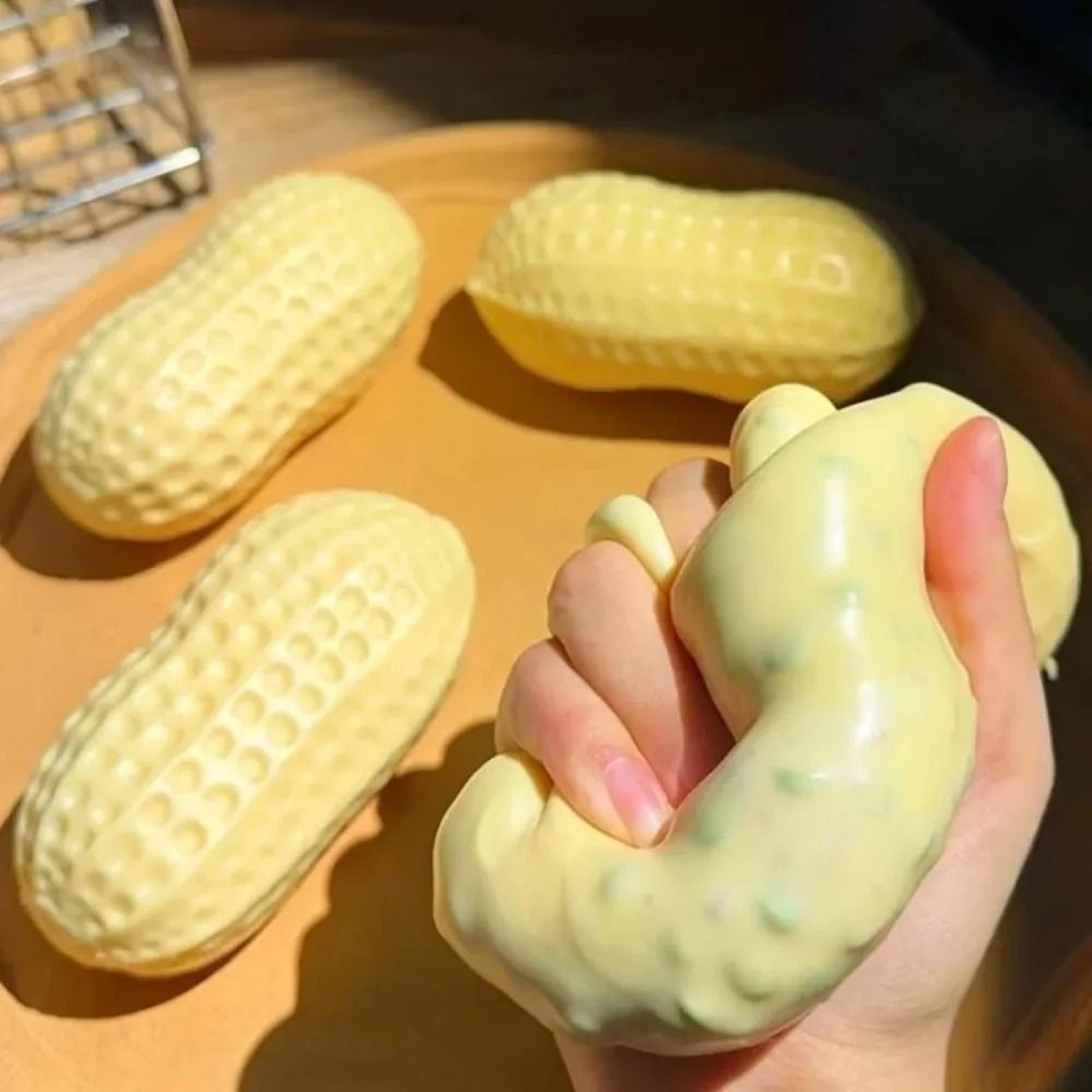 peanut squishy crunchy stress ball handmade buttery-soft asmr fidget squeeze toy