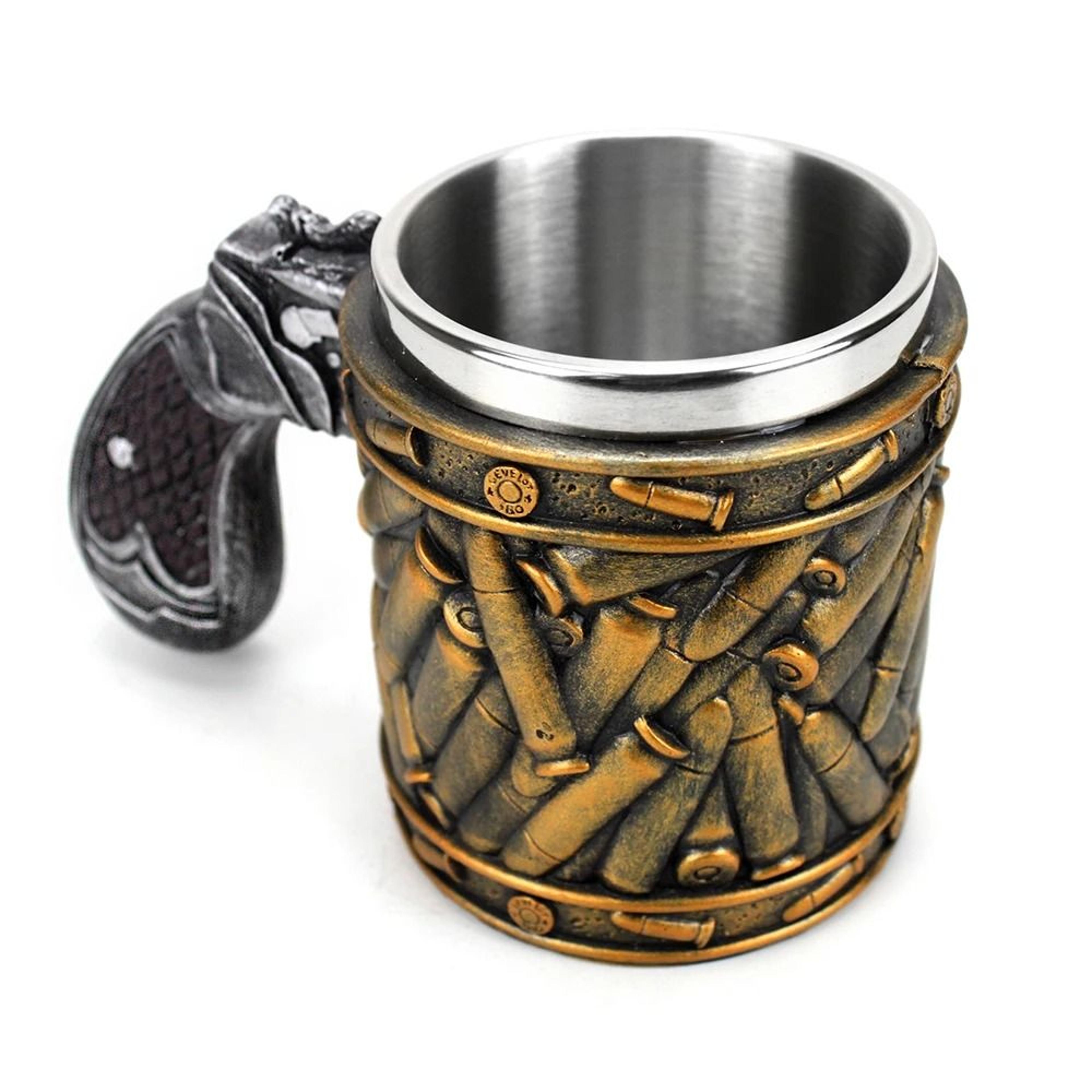 Revolver Gun Tankard Mug Bullet Shells 3D Novelty Ceramic Coffee Cup 400ml 4