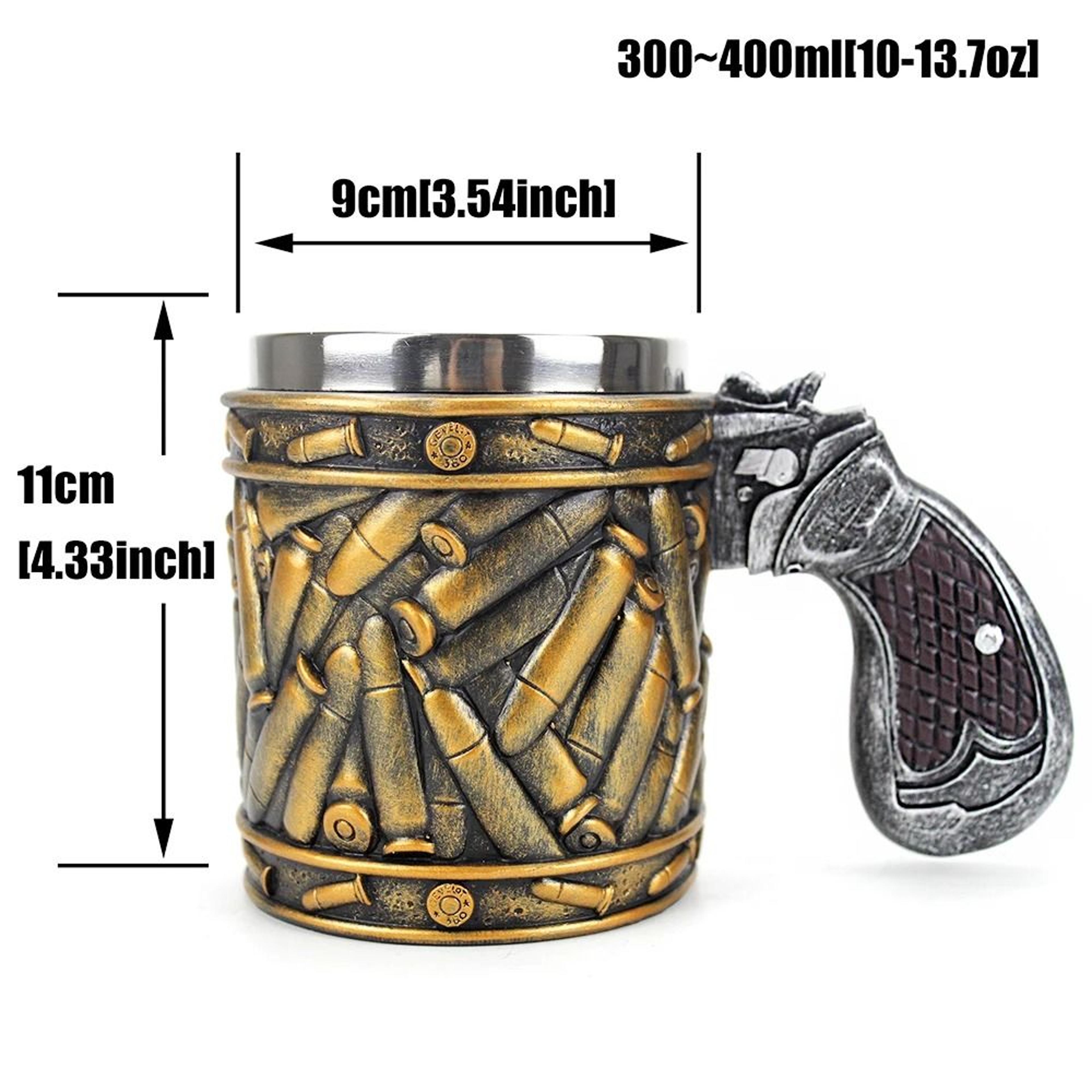 Revolver Gun Tankard Mug Bullet Shells 3D Novelty Ceramic Coffee Cup 400ml 1