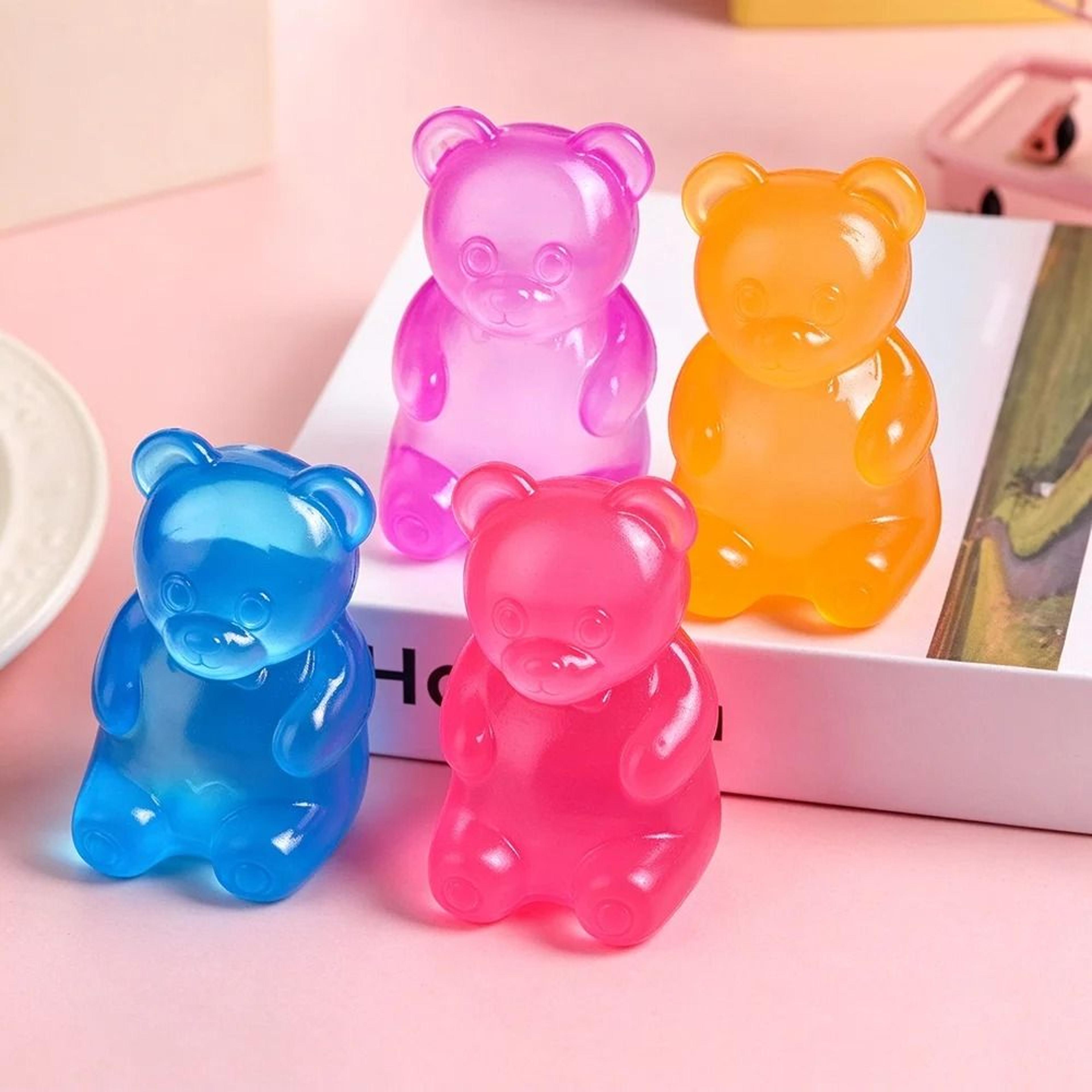 Cute Bear Maltose Dough Squeeze Toy Colorful Sensory Fidget Desk Decoration 2