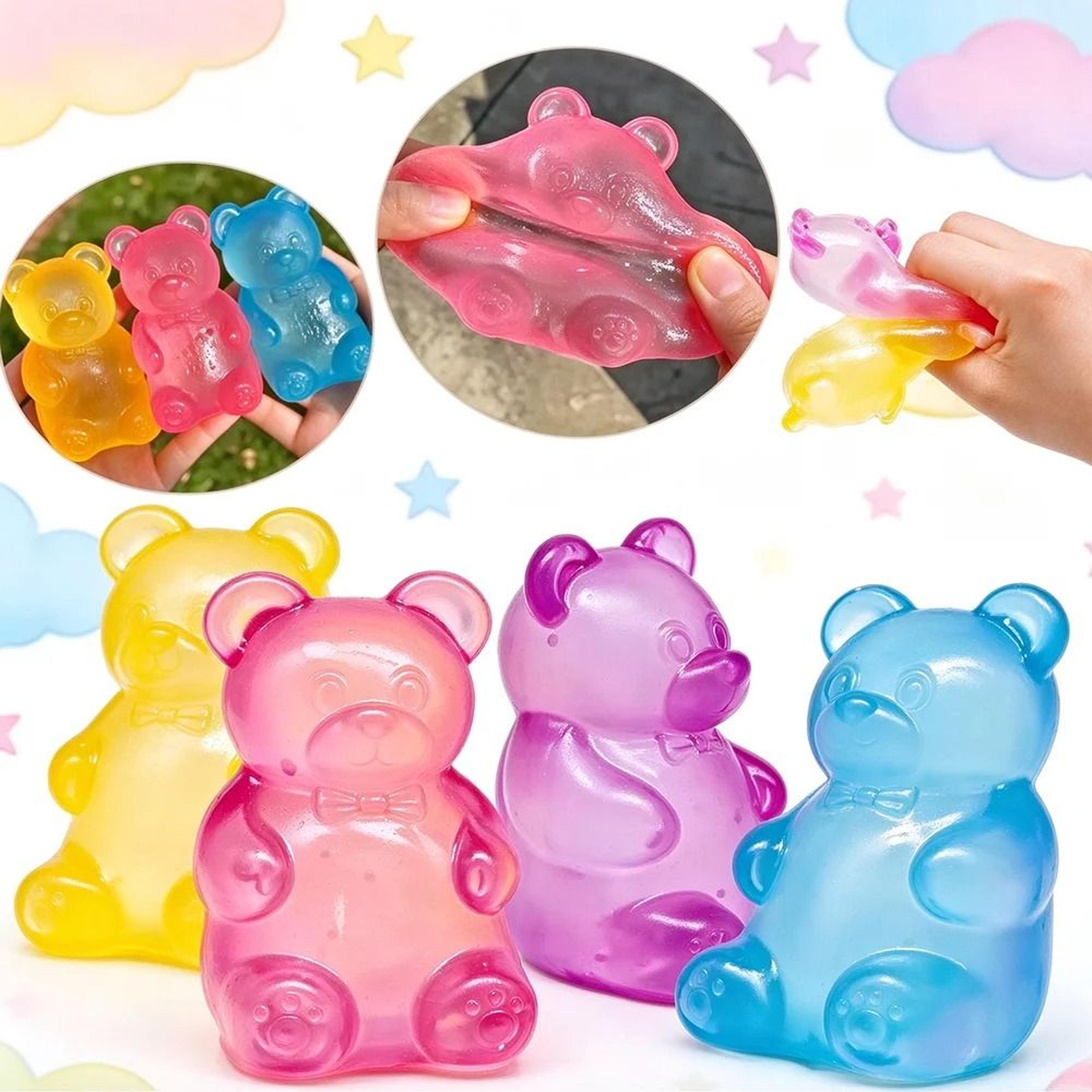 cute bear maltose dough squeeze toy colorful sensory fidget desk decoration