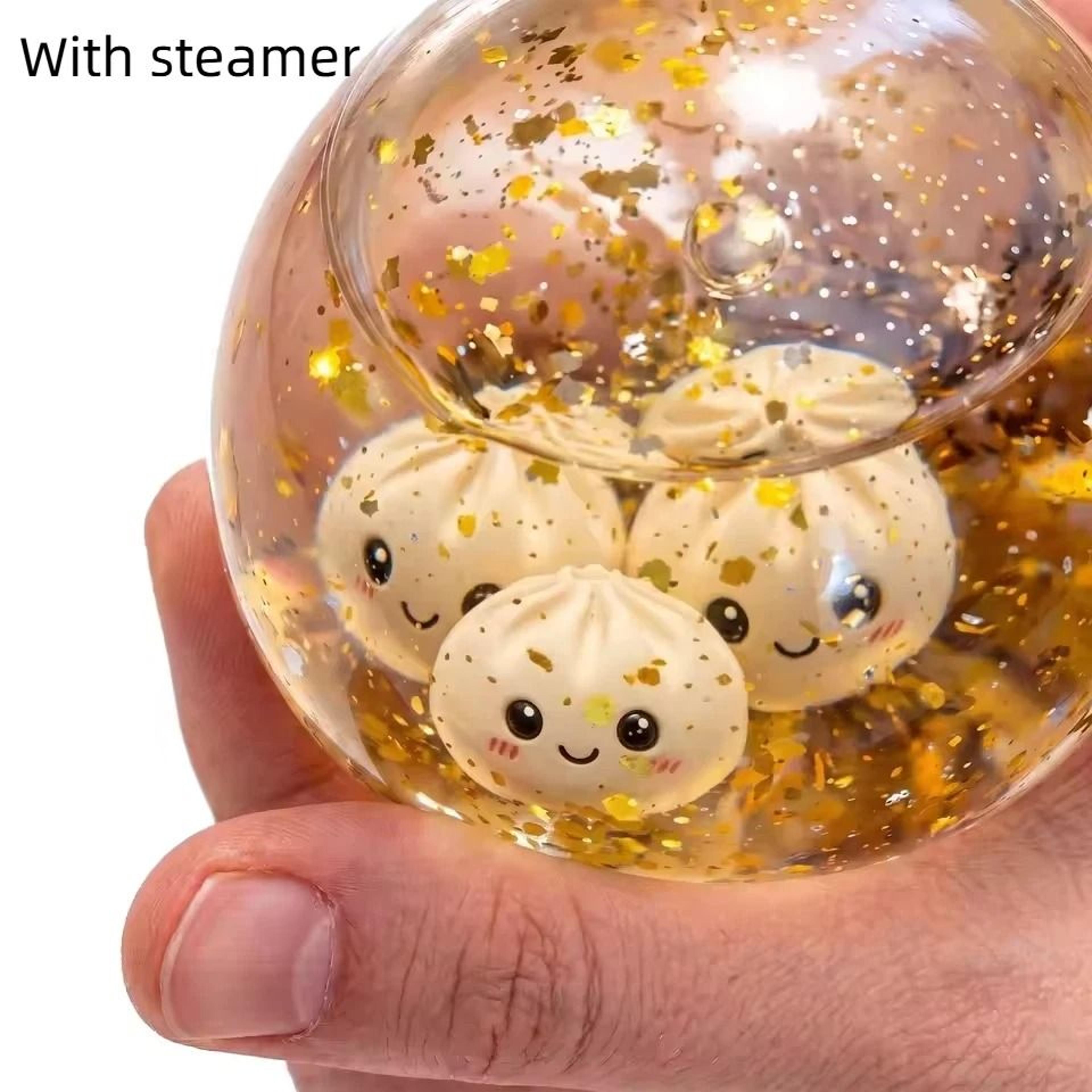 Glitter Steamed Bun Dumpling Fidget Toy UltraSoft Sensory Stress Relief Squishy 8