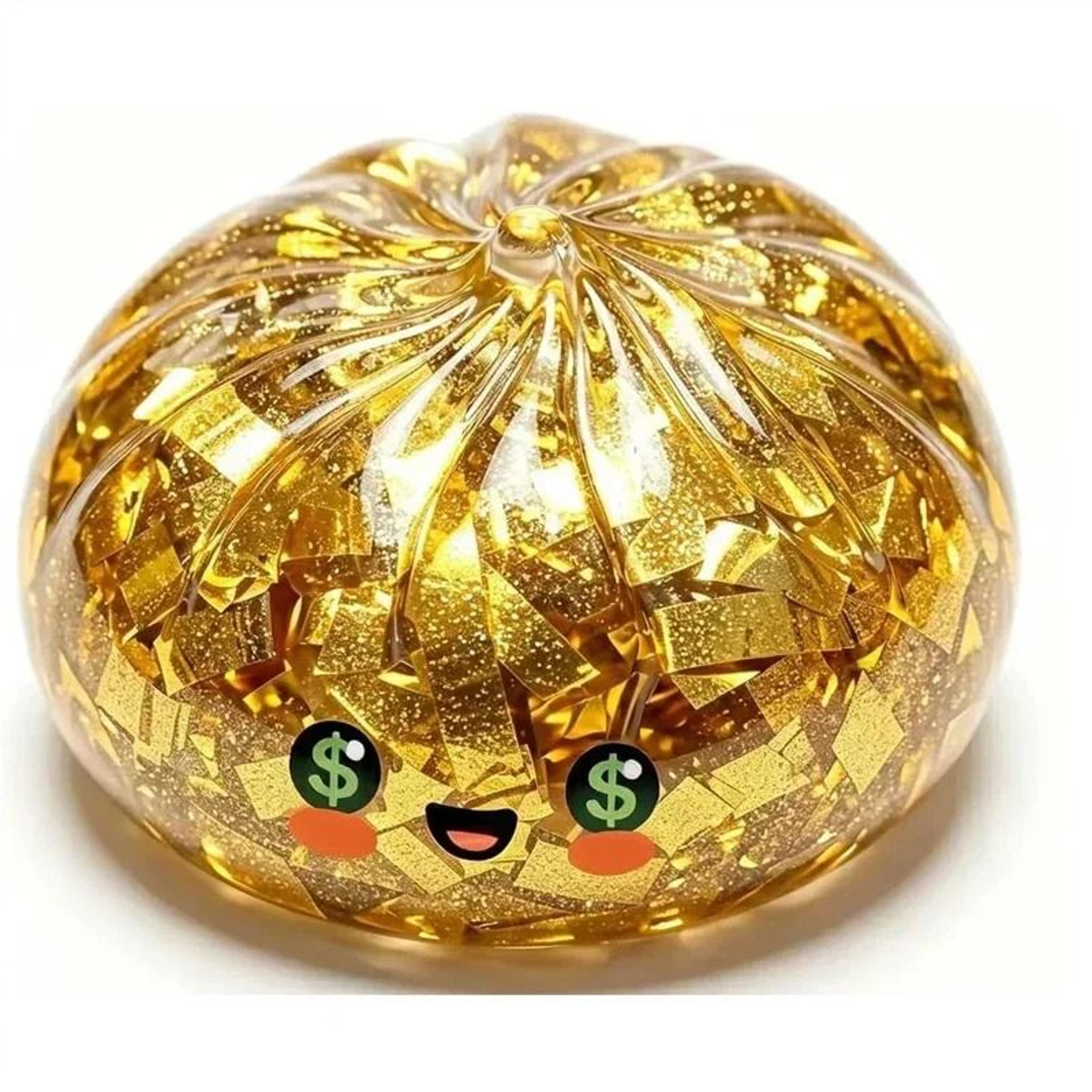 glitter steamed bun dumpling fidget toy ultra-soft sensory stress relief squishy