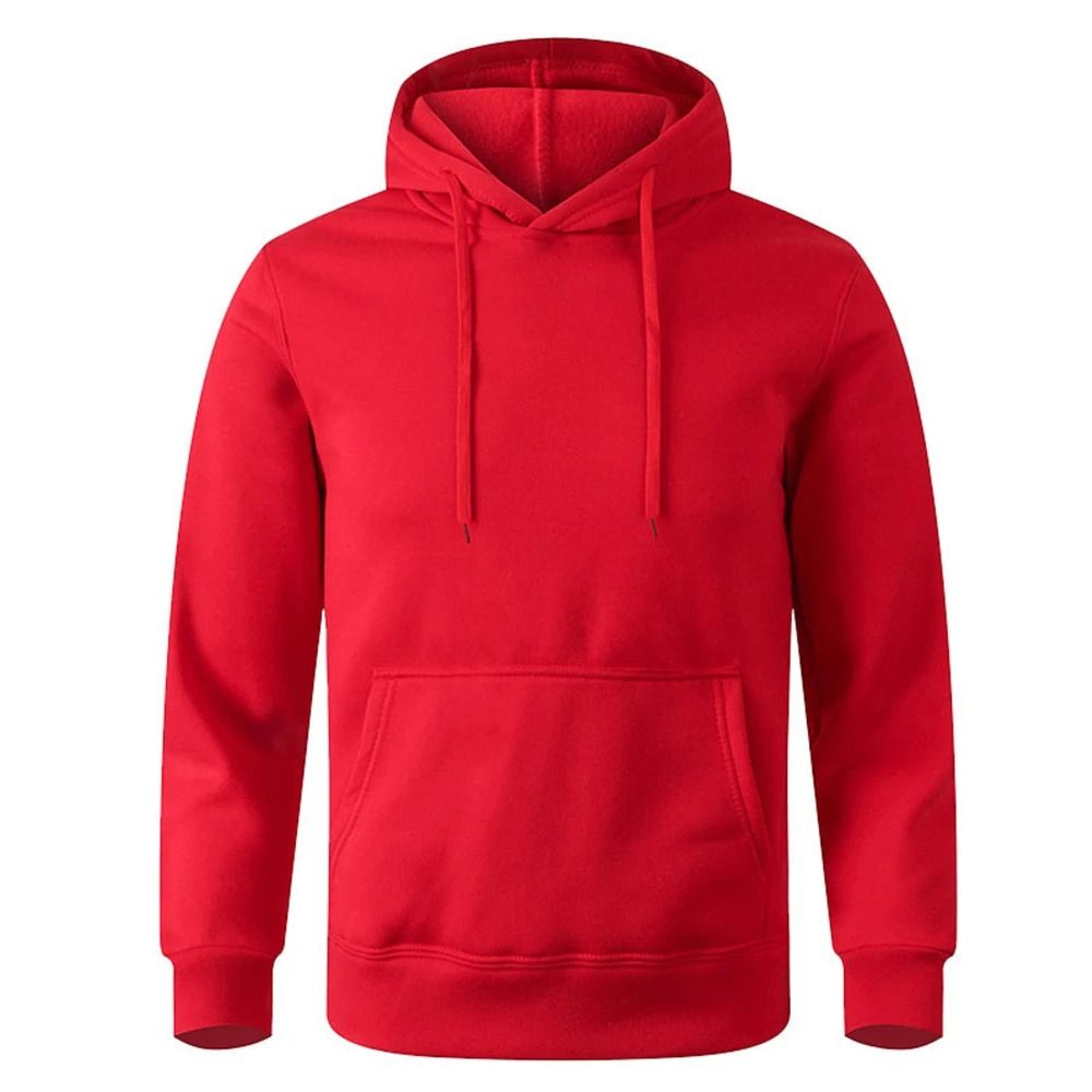 Unisex FleeceLined Pullover Hoodie Casual Solid Streetwear Sweatshirt With Kangaroo Pocket 13