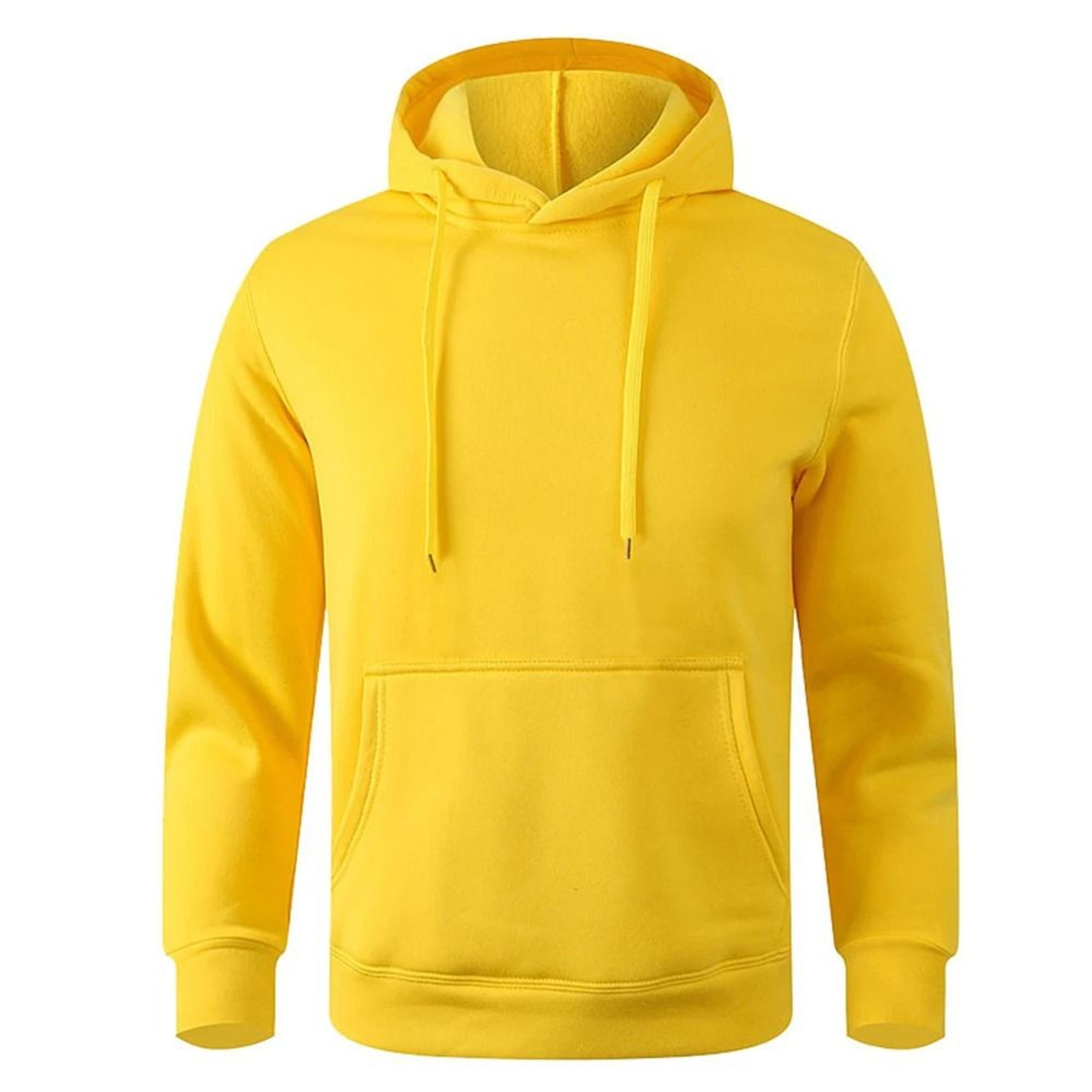 Unisex FleeceLined Pullover Hoodie Casual Solid Streetwear Sweatshirt With Kangaroo Pocket 15