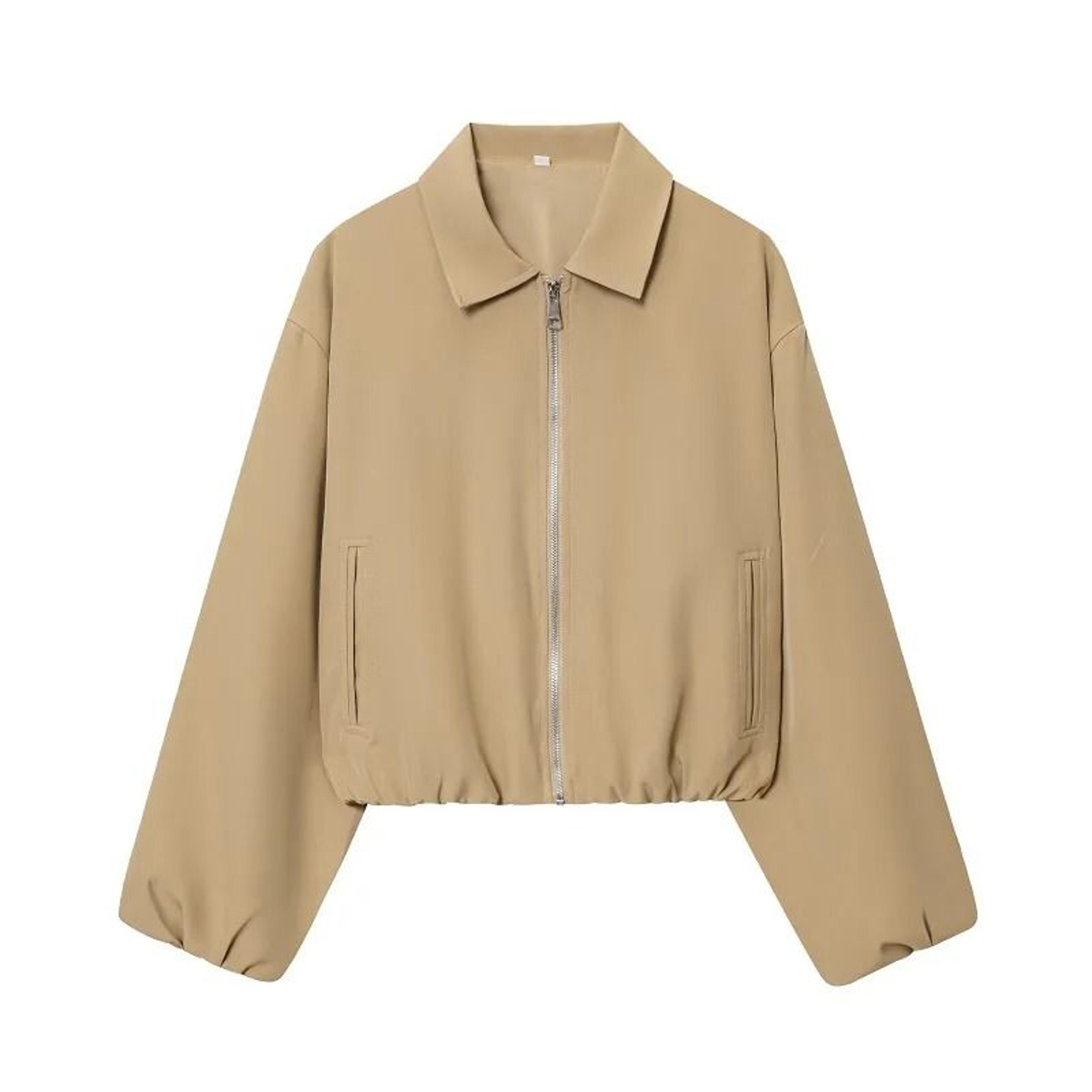 Womens Padded Bomber Jacket Zip Varsity Cropped DemiSeason Outerwear Coat 8