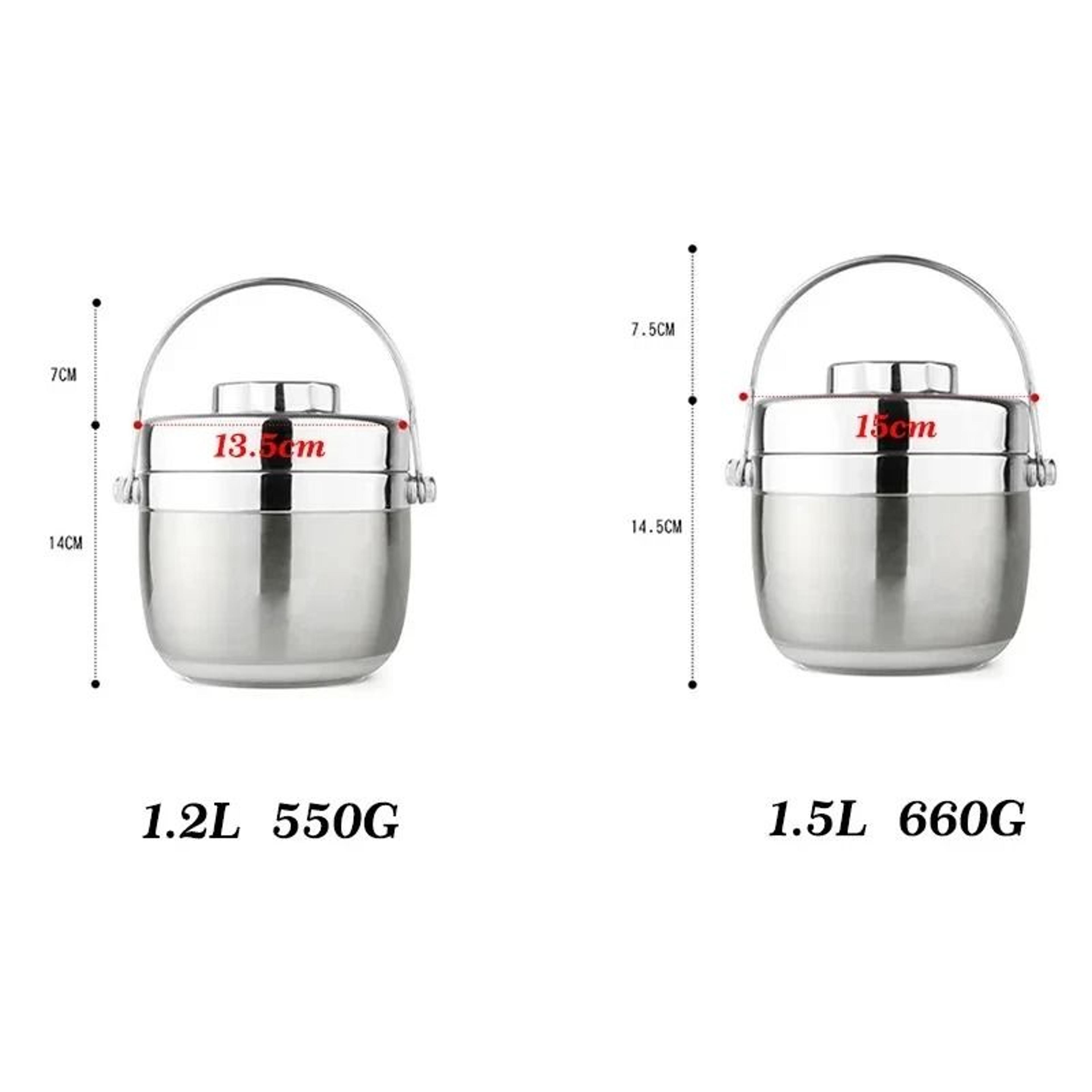 Thermal Insulated Food Jar Bento Lunch Box Set Stainless Steel Soup Thermos With Bag  Tableware 5