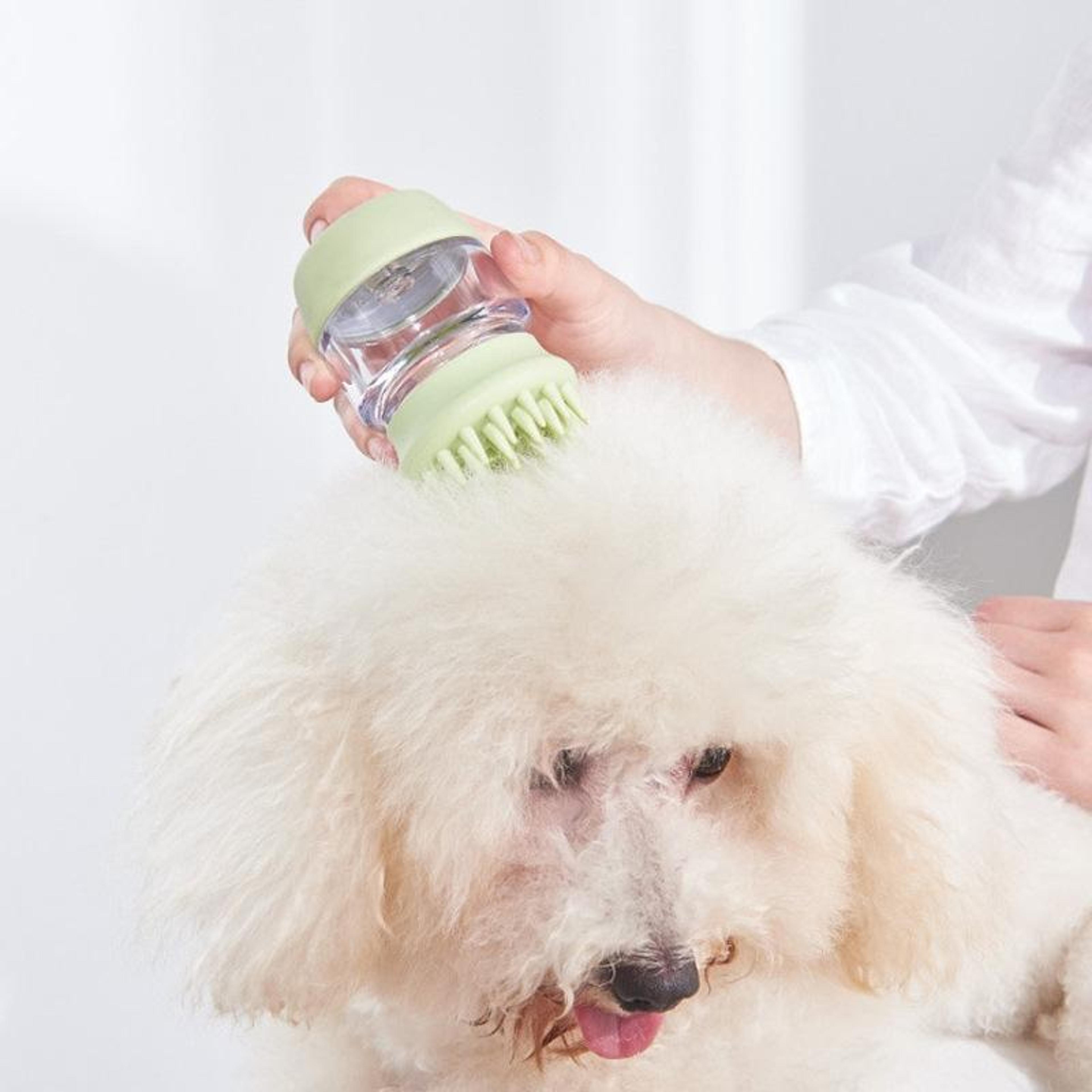 GentleGlow Silicone Pet Bath Brush  Massage Grooming Comb For Dogs And Cats 3