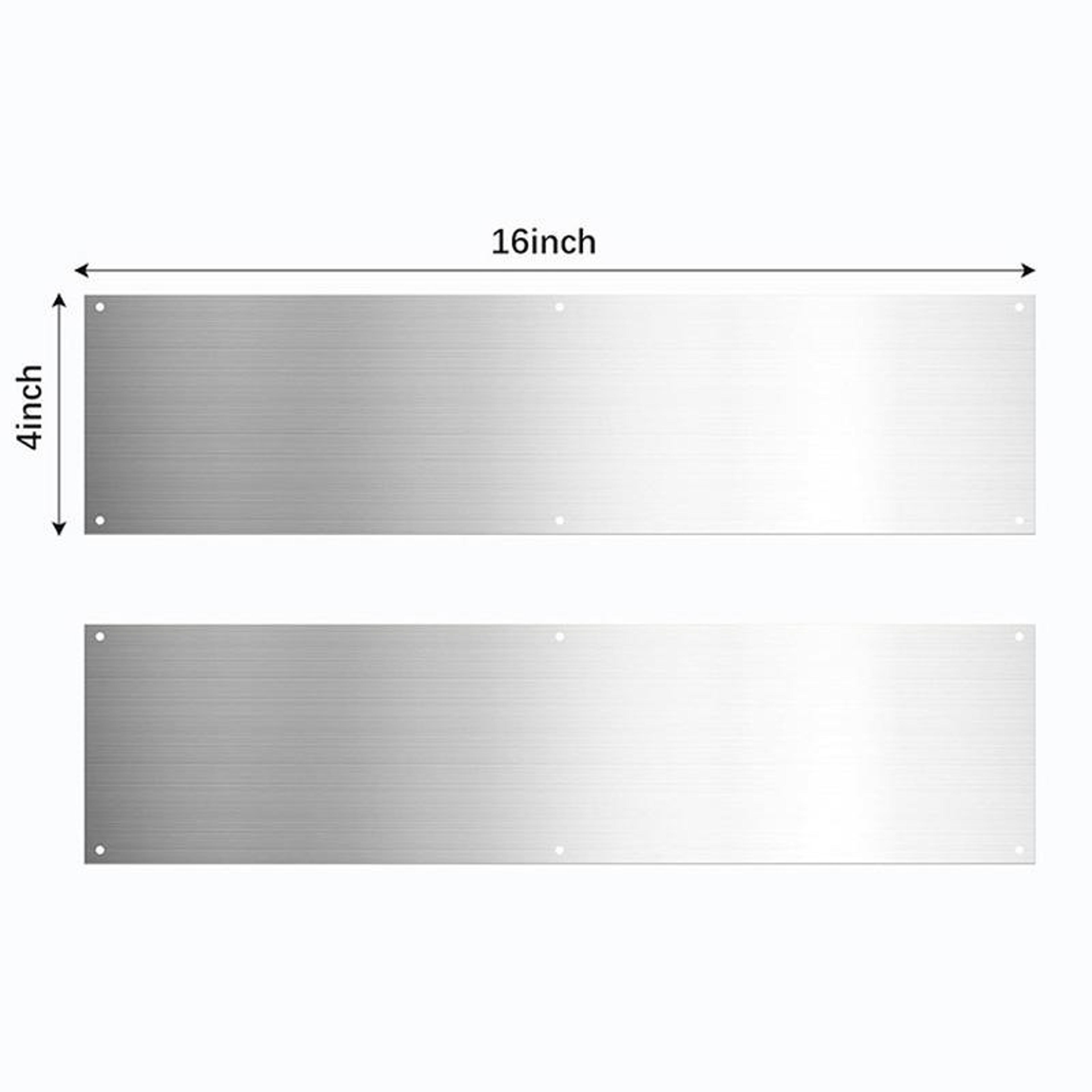 ArmorShield Stainless Steel Door Kick Plate Protector Set For Indoor  Outdoor Doors 6