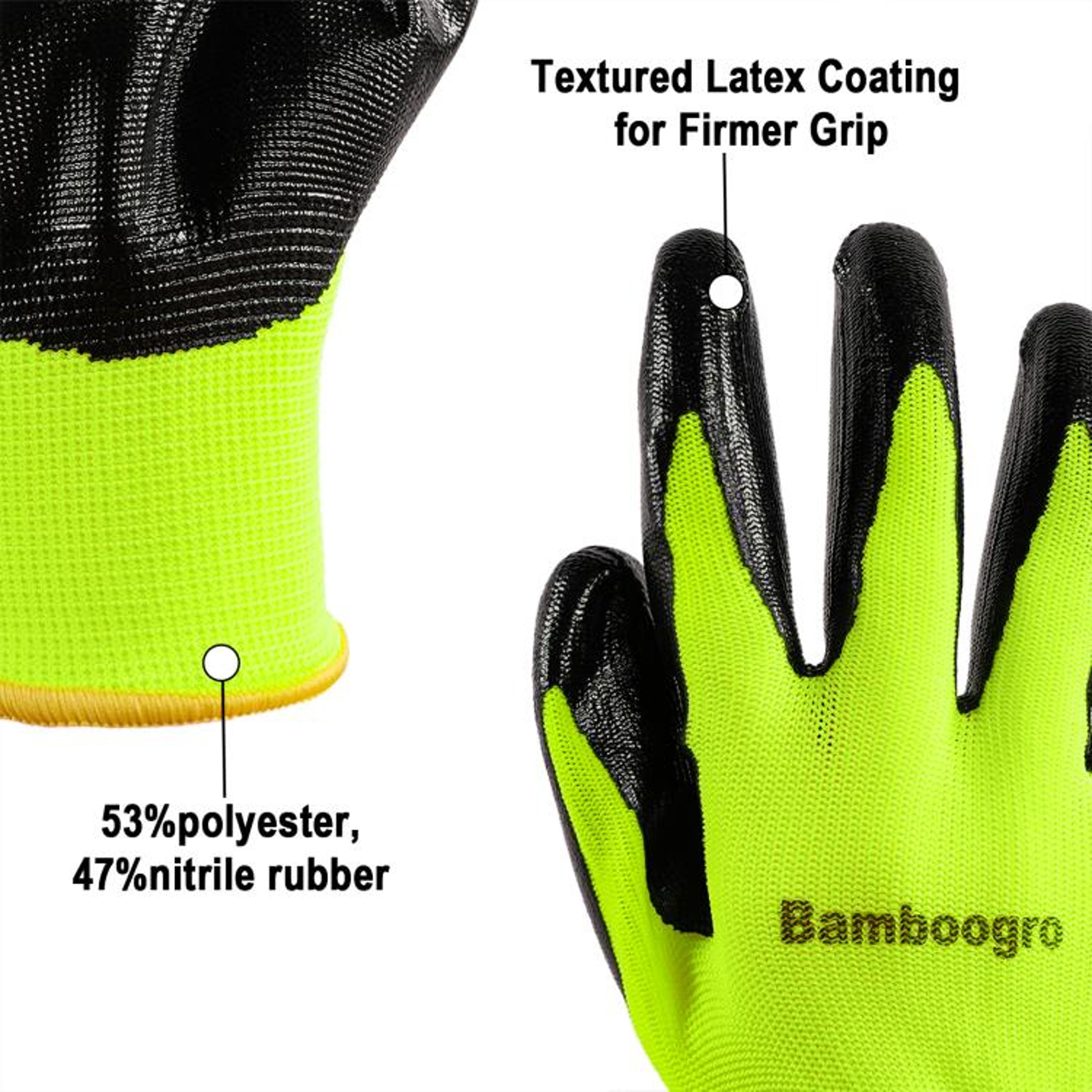 Green PU Coated Work Gloves With Smooth Grip Palm And Fingers 2