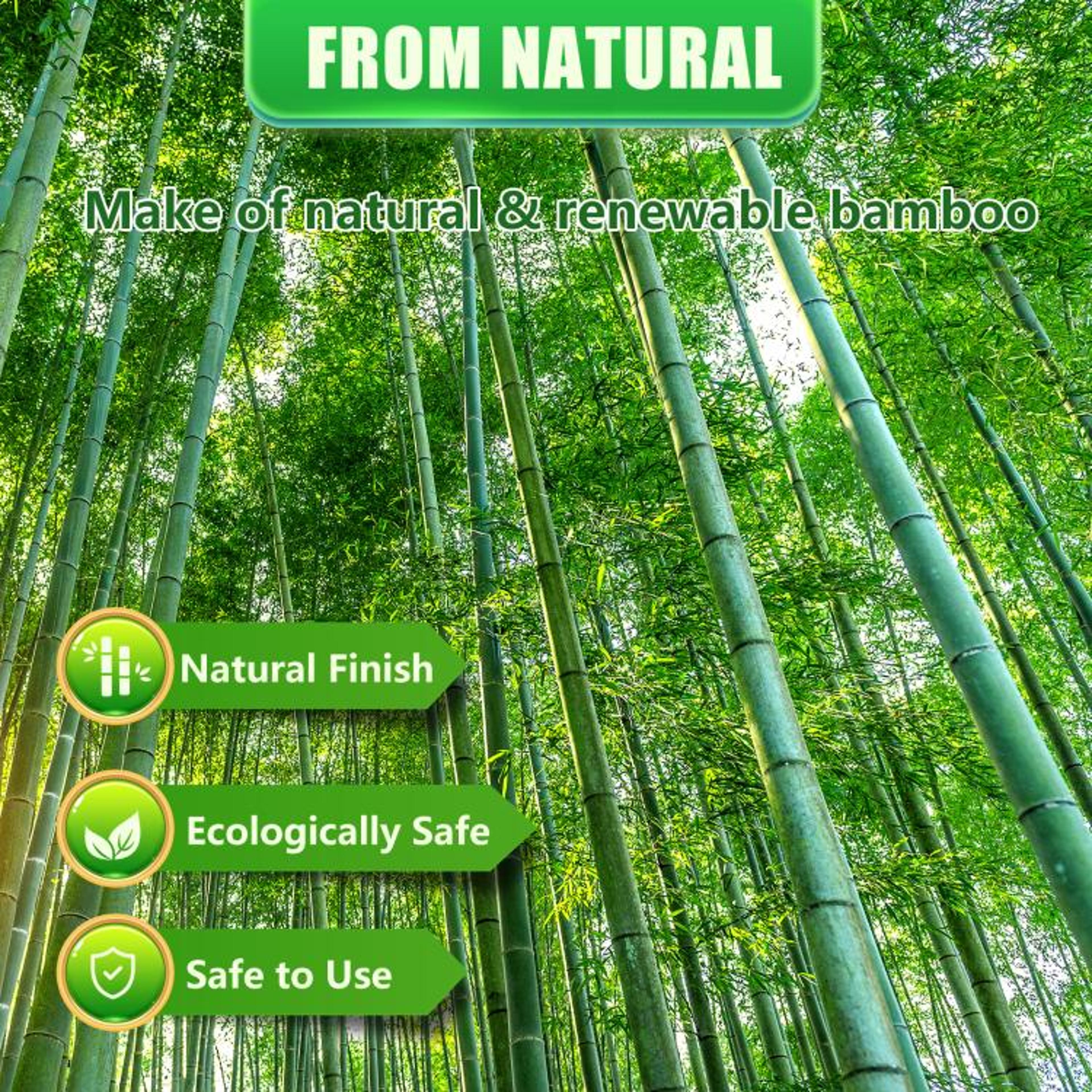 Natural Bamboo Plant Stakes 3 FT Garden Support Poles 5