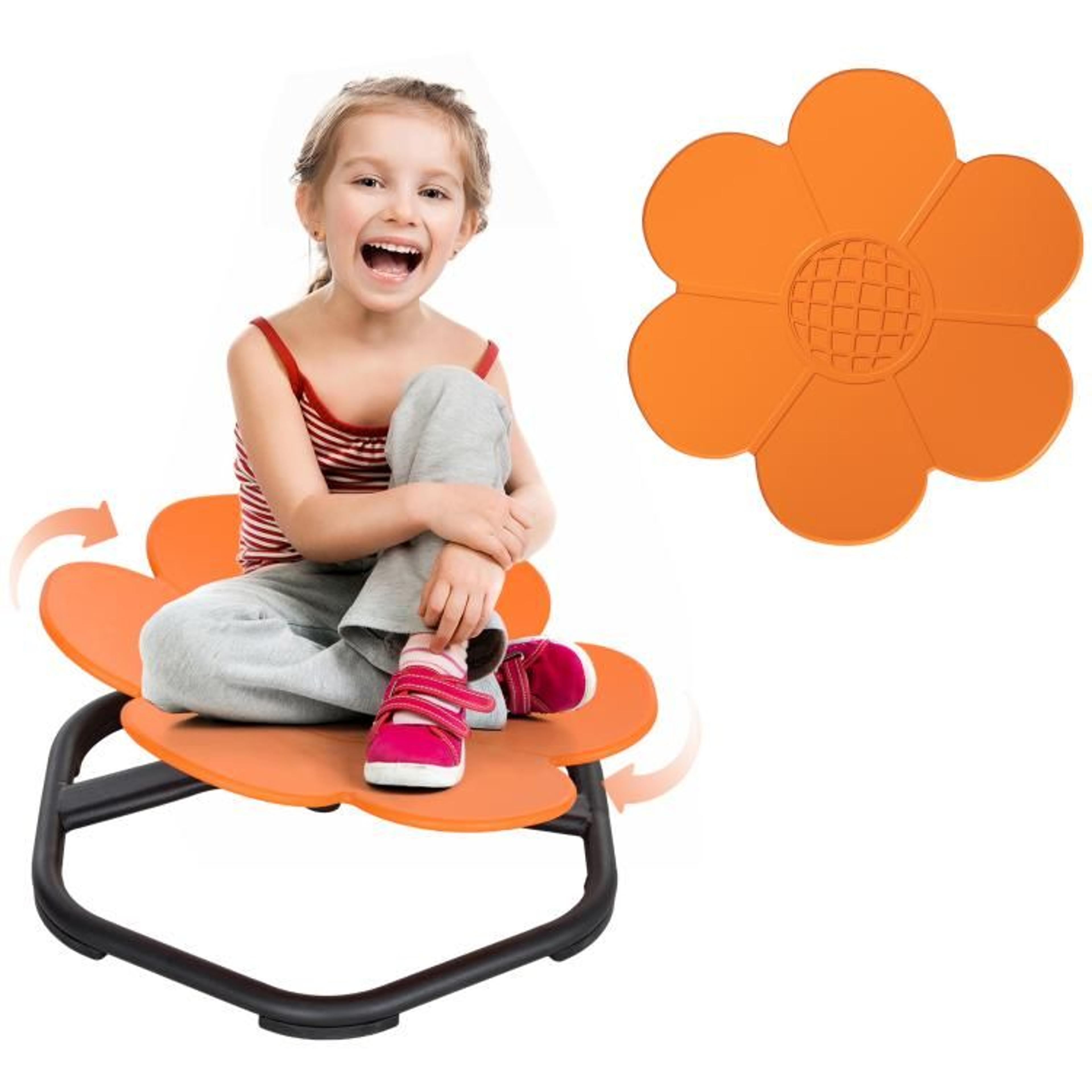 sensory spinning chair for kids with autism orange balance and coordination seat