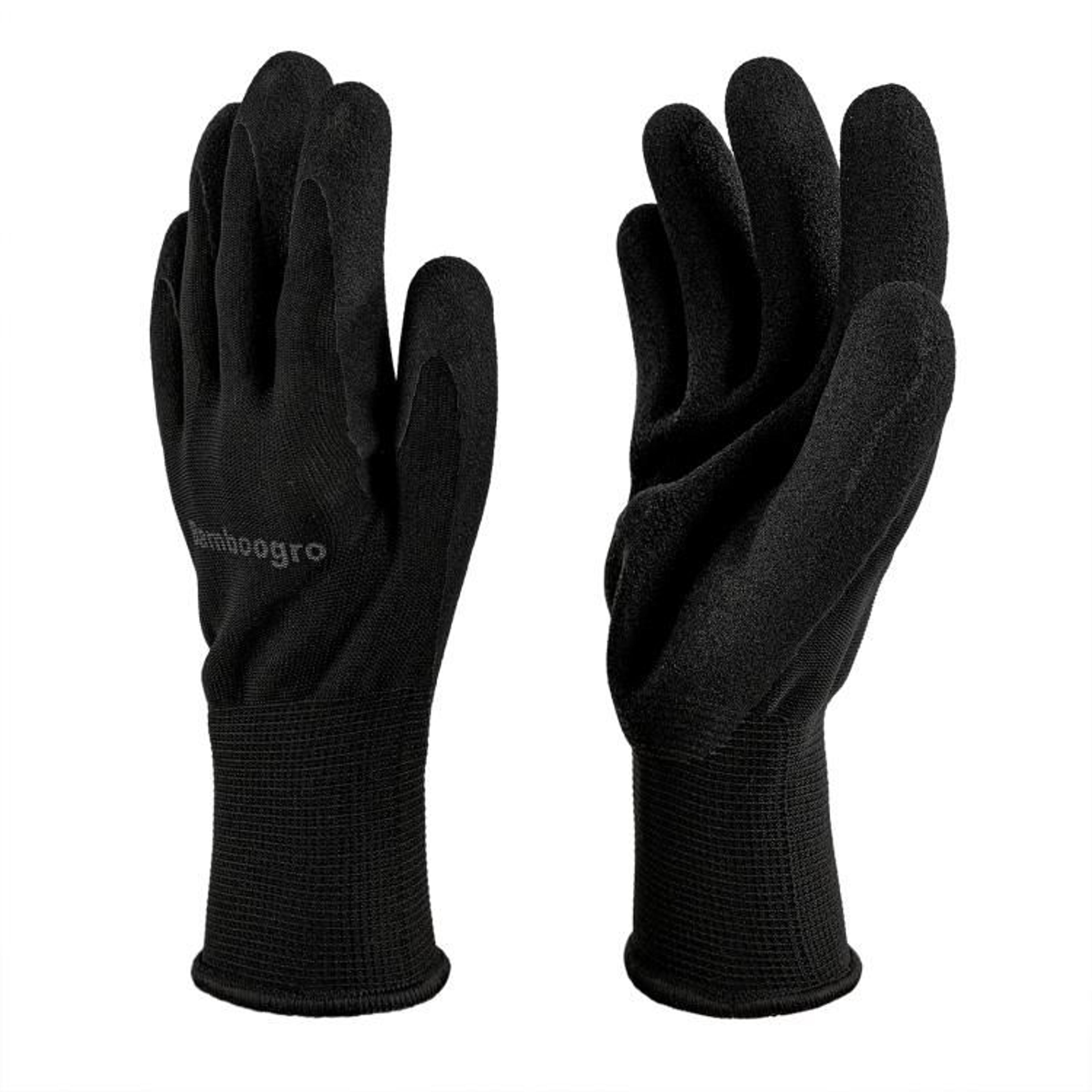 black foam nitrile coated work gloves with anti-slip grip