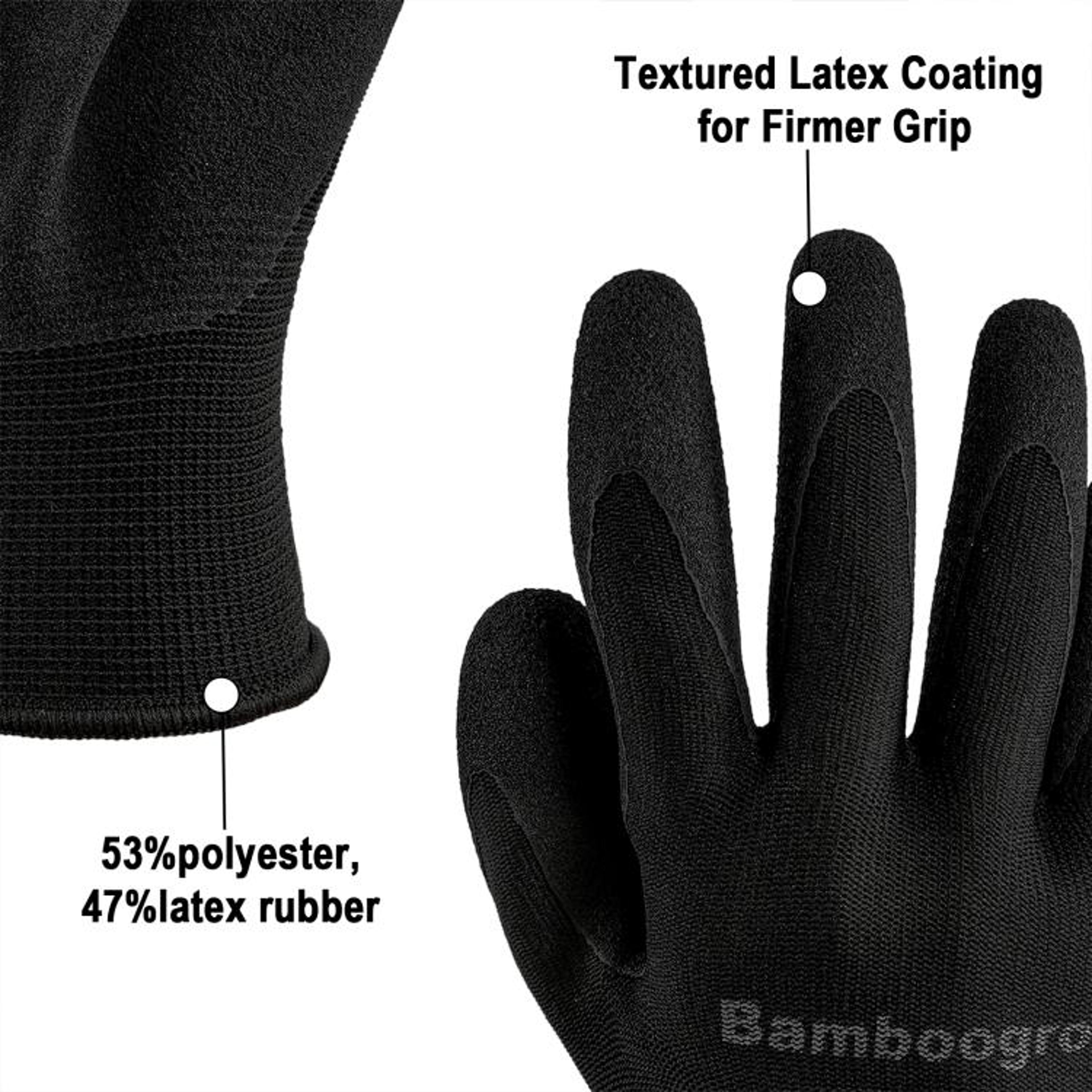 Black Foam Nitrile Coated Work Gloves With AntiSlip Grip 2