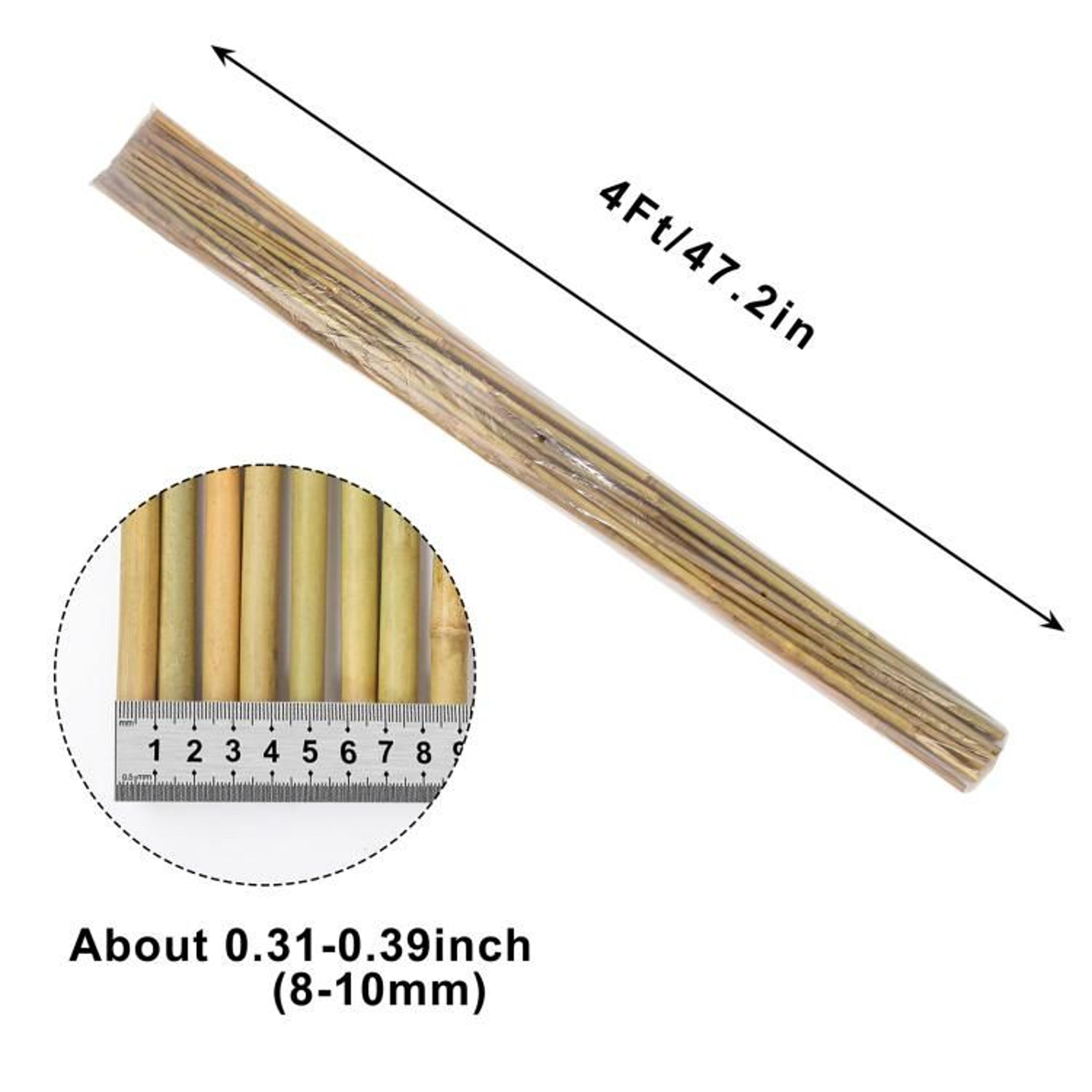 Natural Bamboo Plant Stakes 4 Ft Garden Support Poles 1
