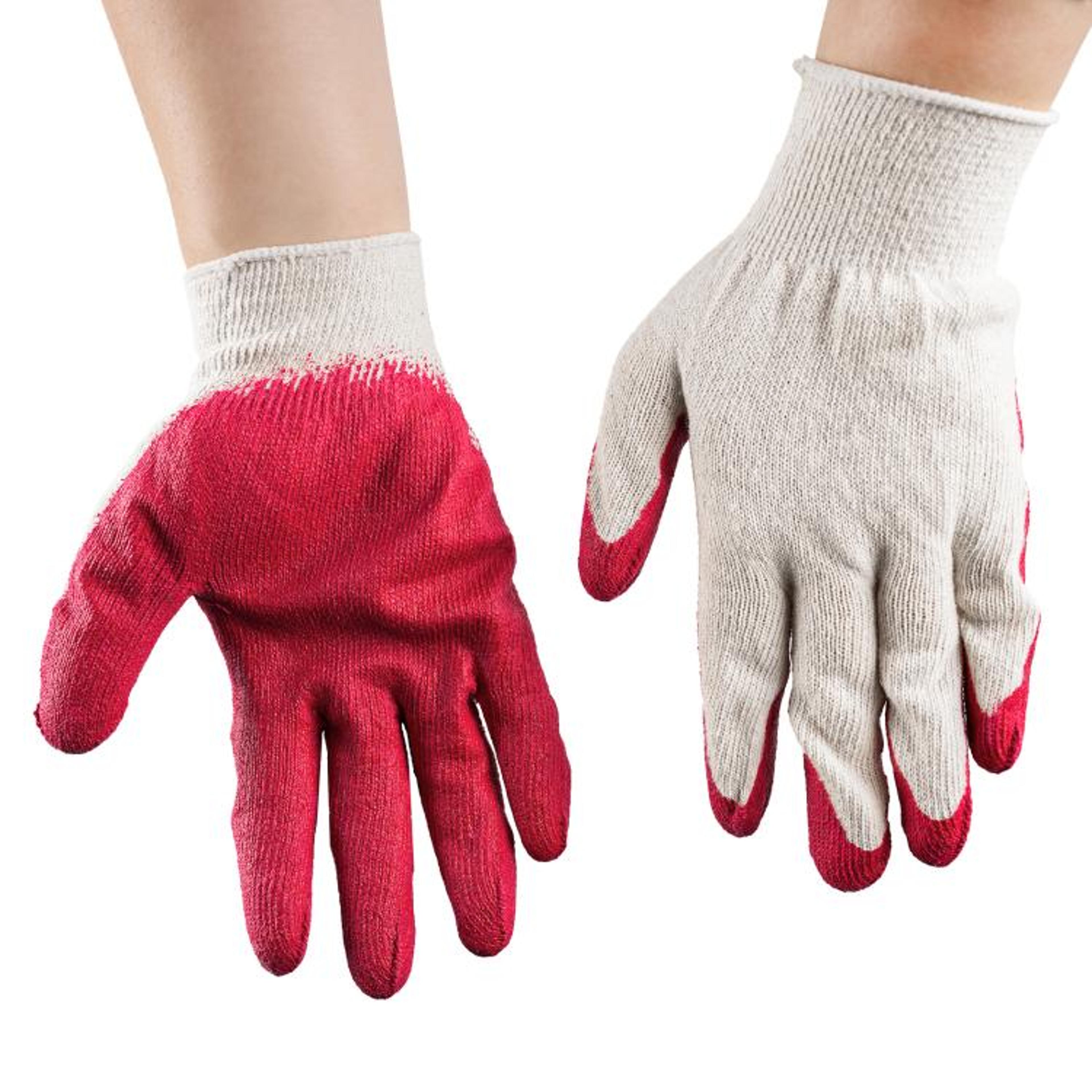 latex coated work gloves for gardening and warehouse tasks