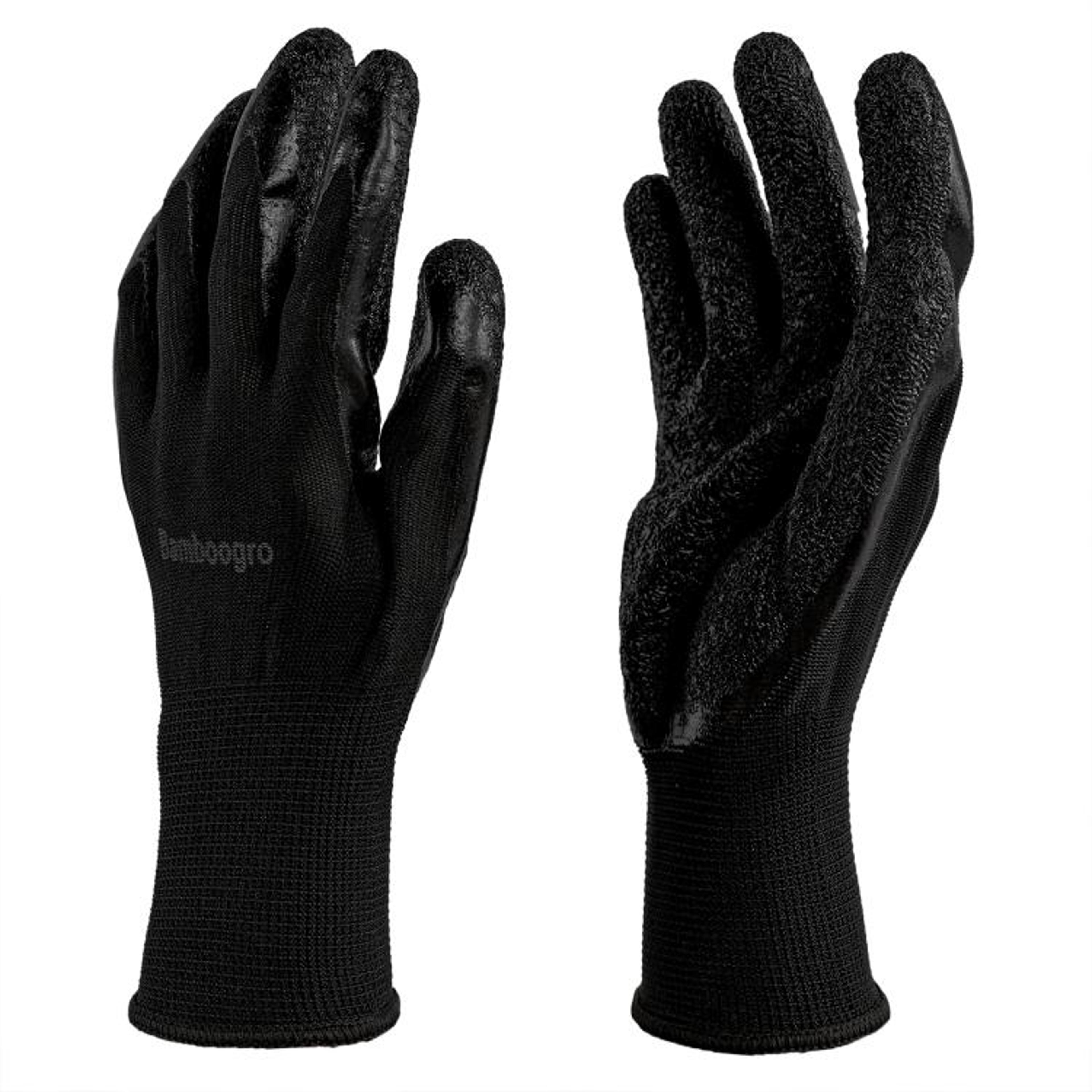 crinkle latex coated work gloves with textured anti-slip grip