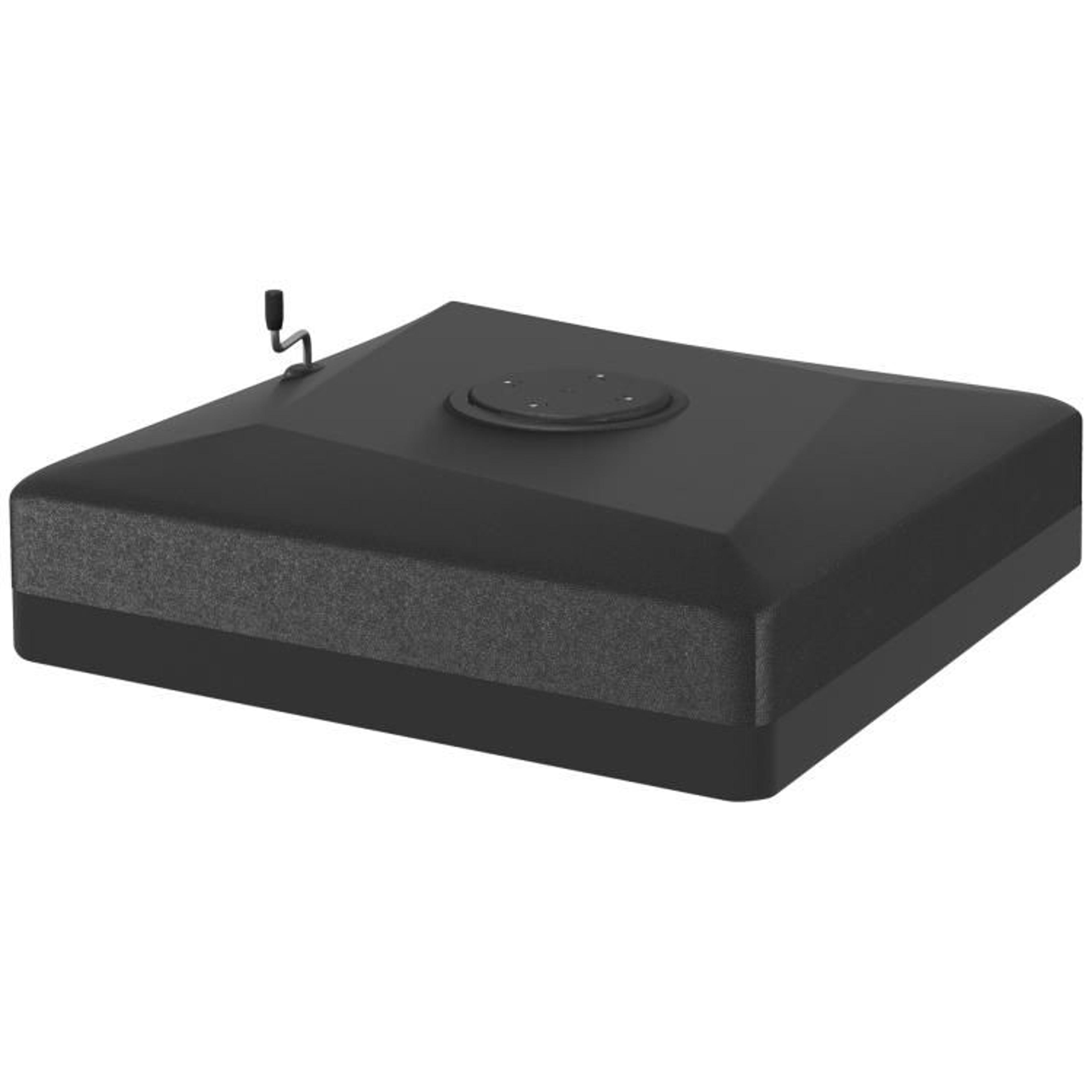 330 lb fillable cantilever umbrella base with wheels and adjustable feet black