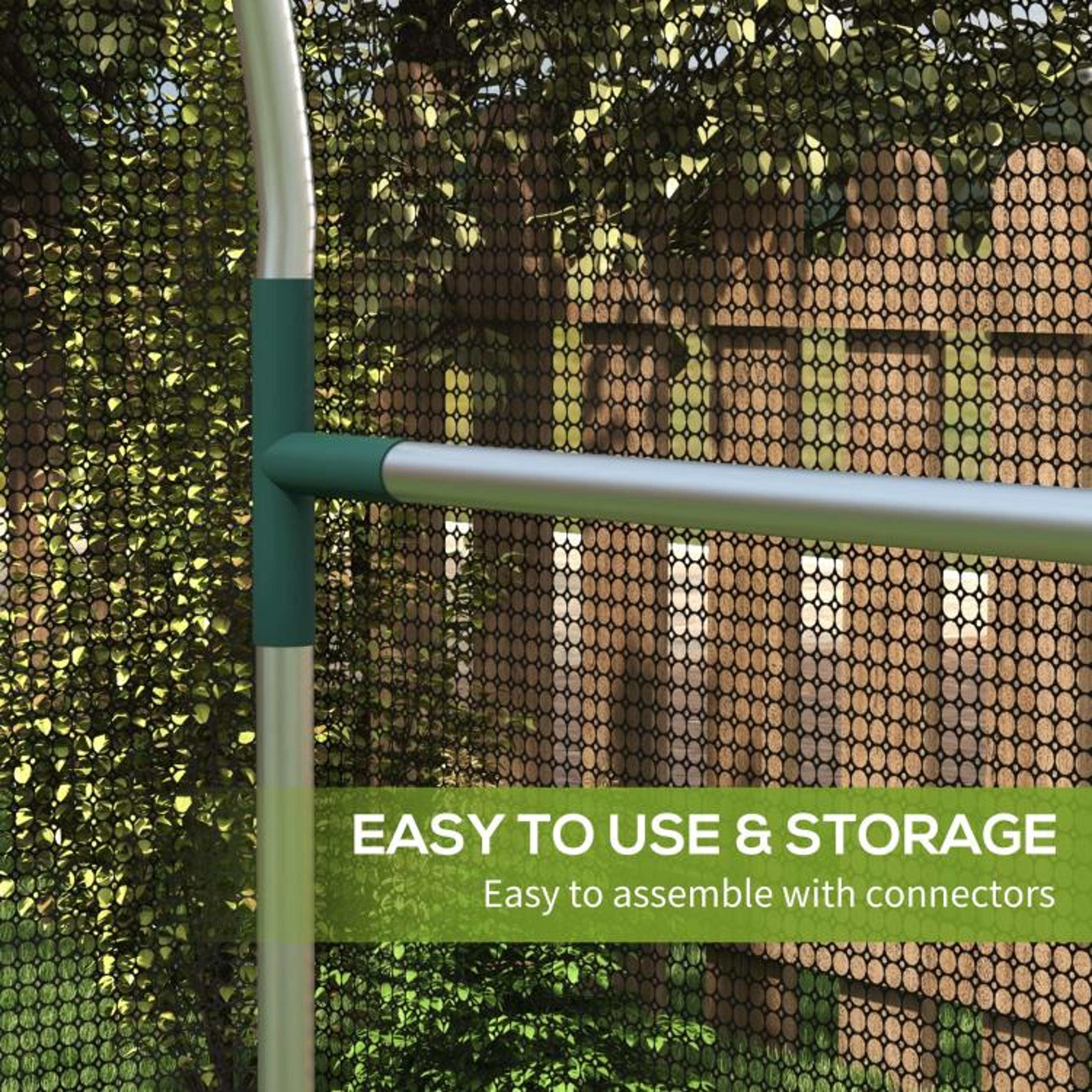 Galvanized Steel Plant Protection Cage With Zippered Door 4 X 4 Ft Black 6