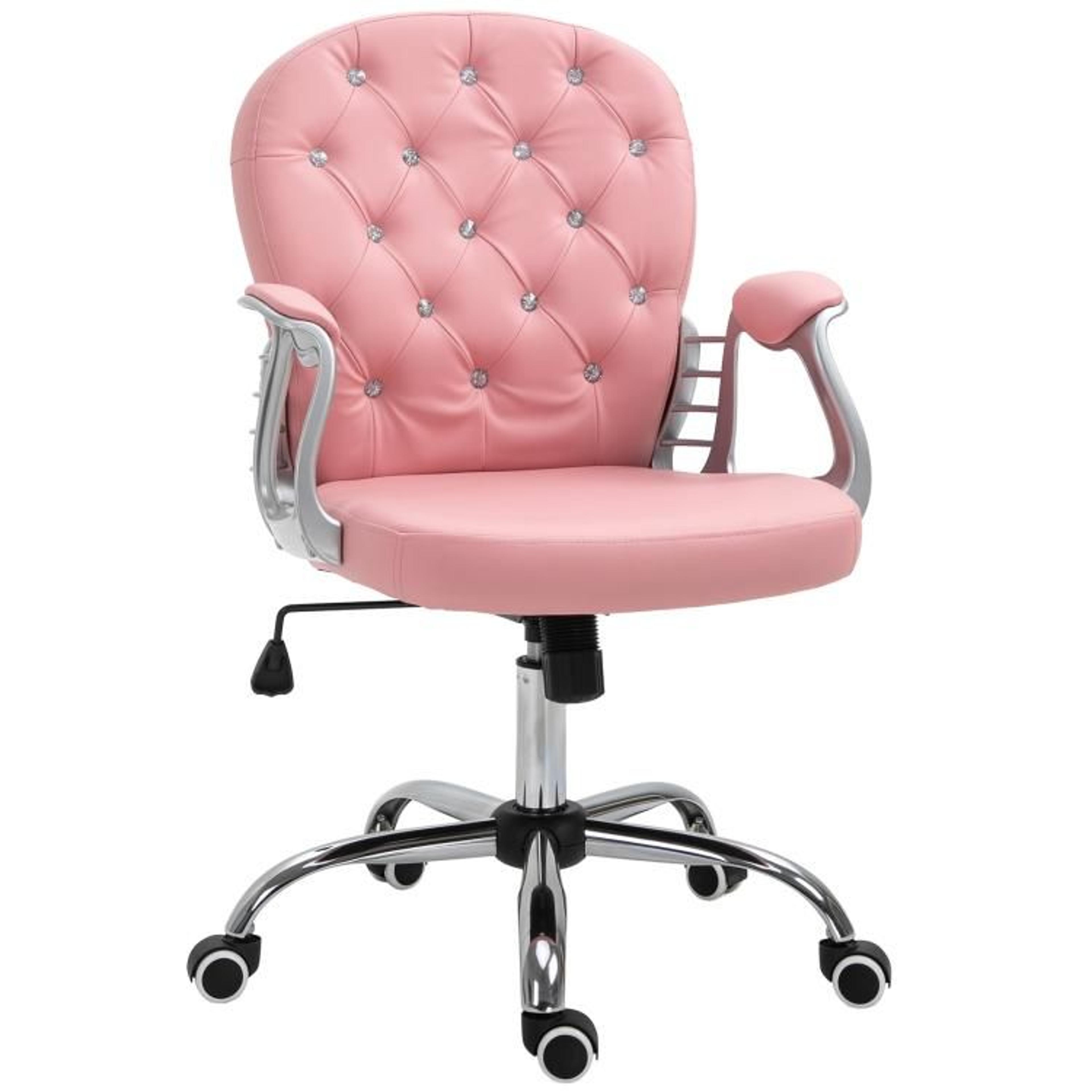 button tufted home office desk chair with adjustable height and swivel wheels
