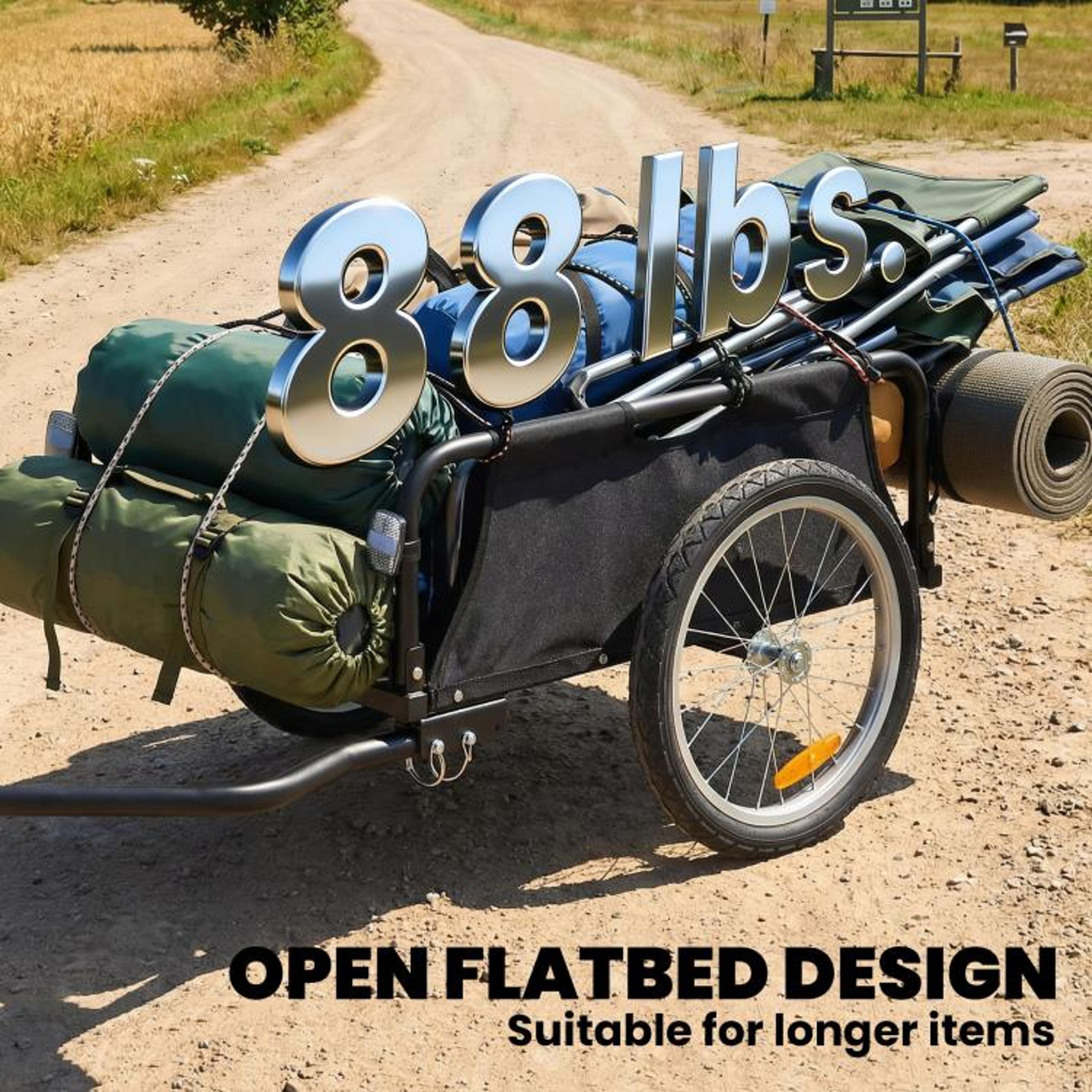 Bike Cargo Trailer With 16Inch Pneumatic Wheels And QuickRelease Design 3
