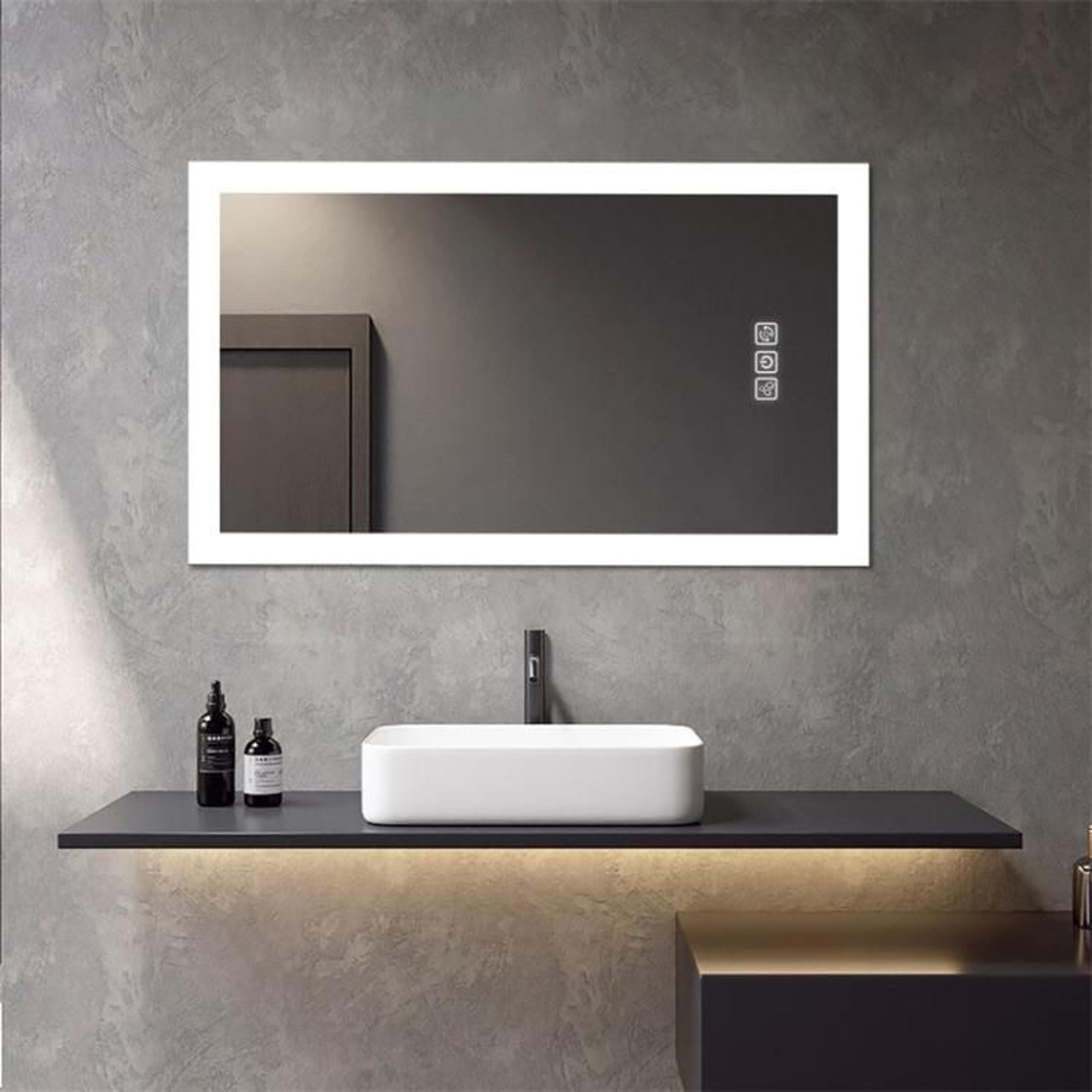 LED Bathroom Mirror With Dimmable 3Color Lighting And Quick Defog 3