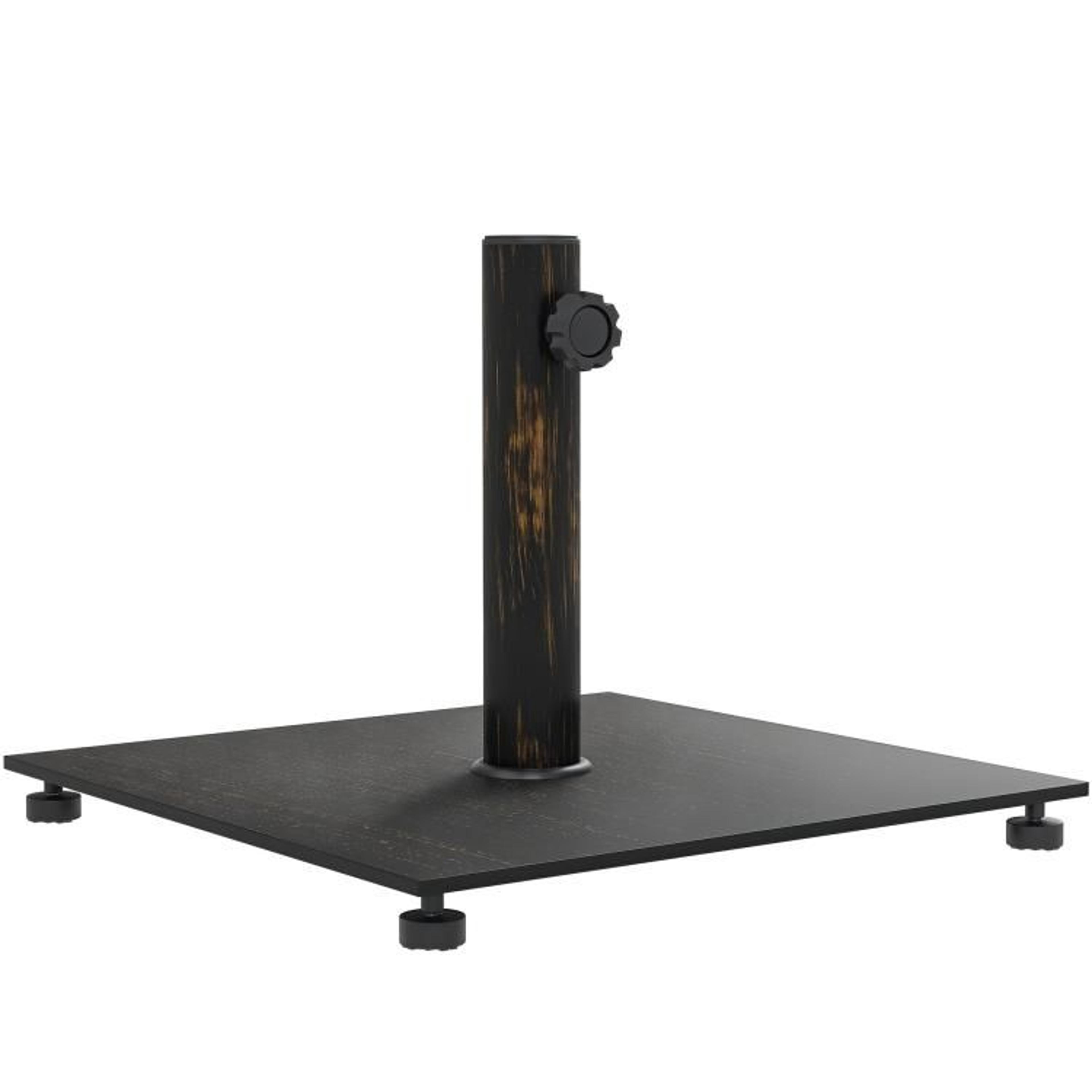 29 lb square patio umbrella base with adjustable feet bronze metal stand