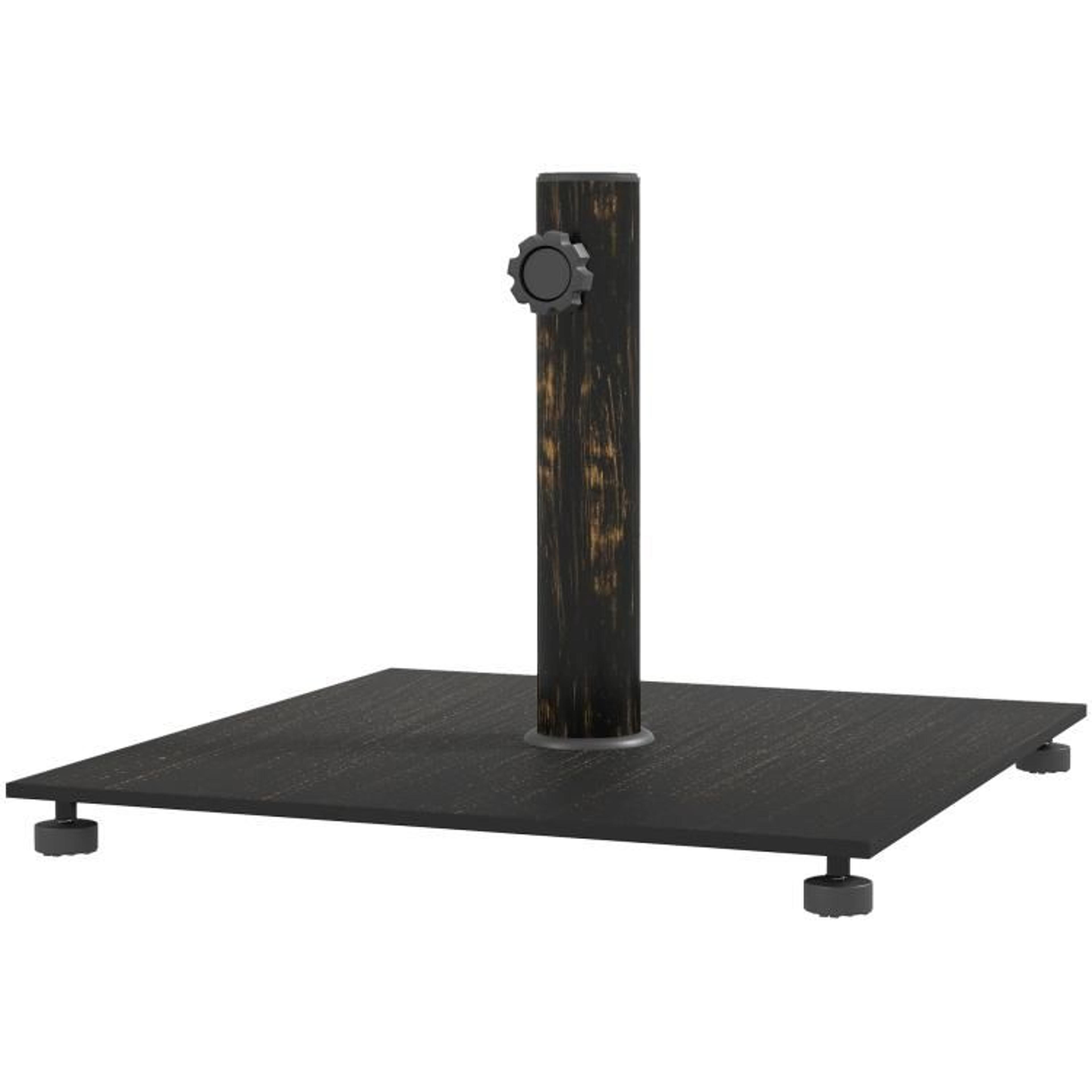 29 Lb Square Patio Umbrella Base With Adjustable Feet Bronze Metal Stand 1