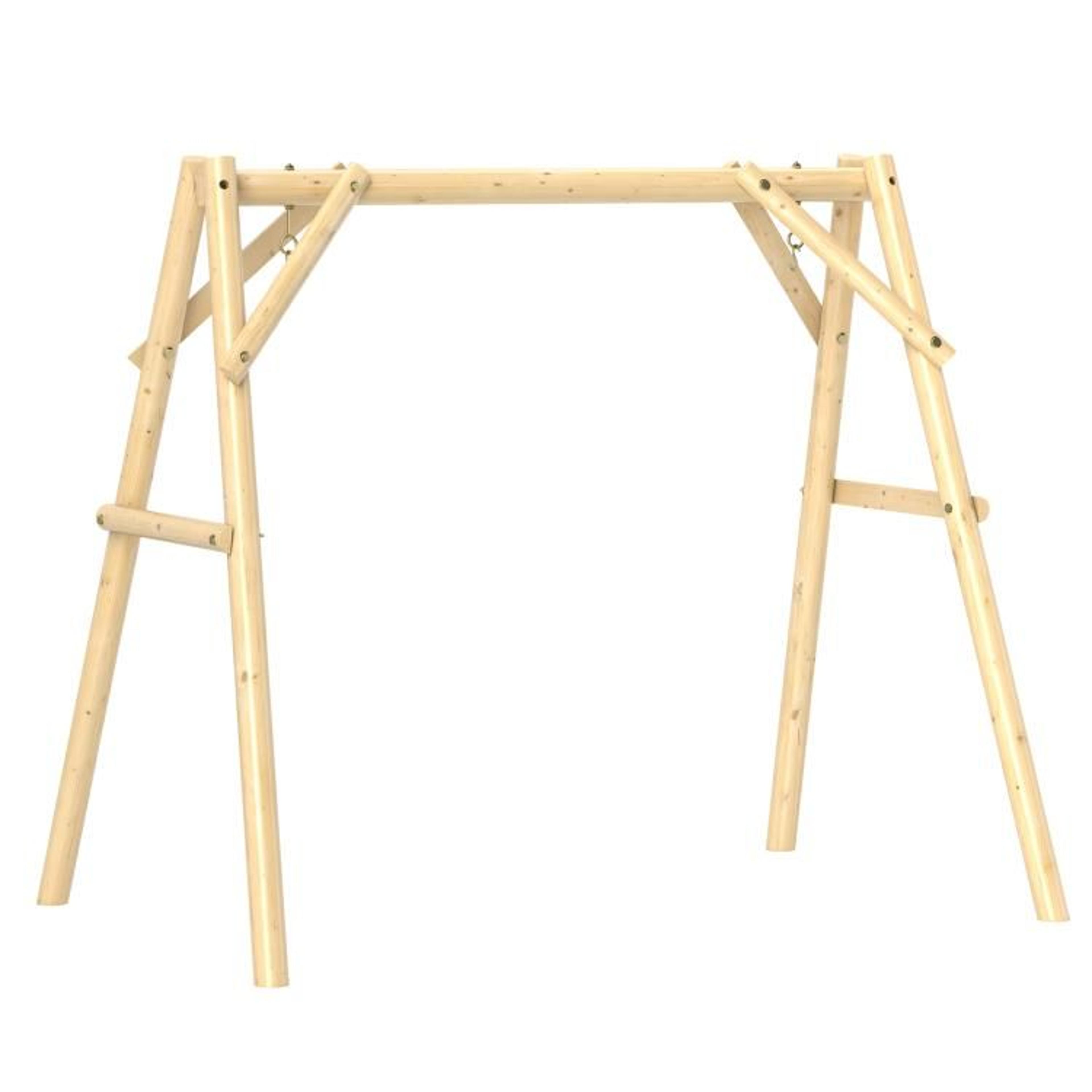660 lb heavy duty wooden porch swing frame a-frame outdoor swing stand