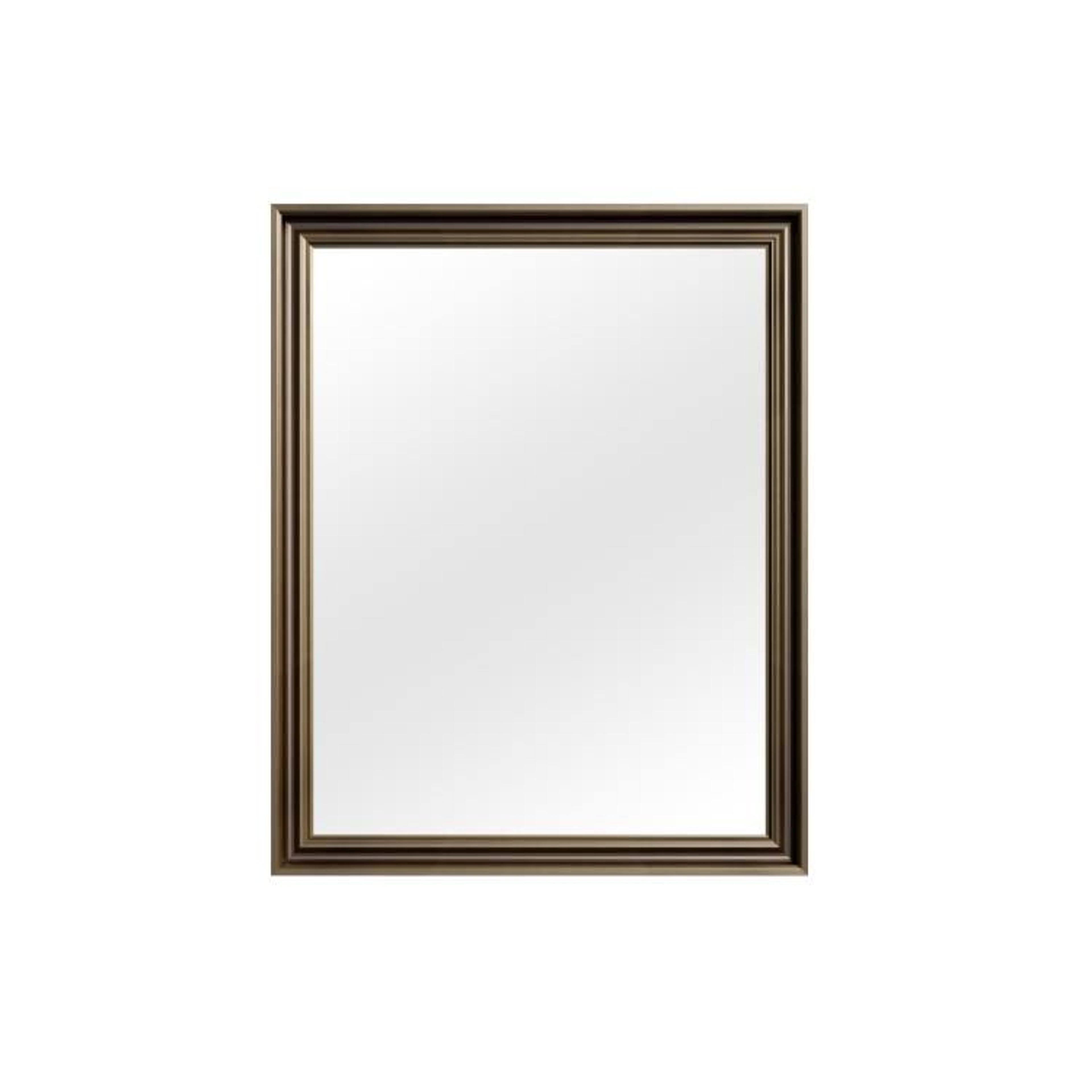 vintage black bathroom wall mirror with tempered glass and wood grain frame