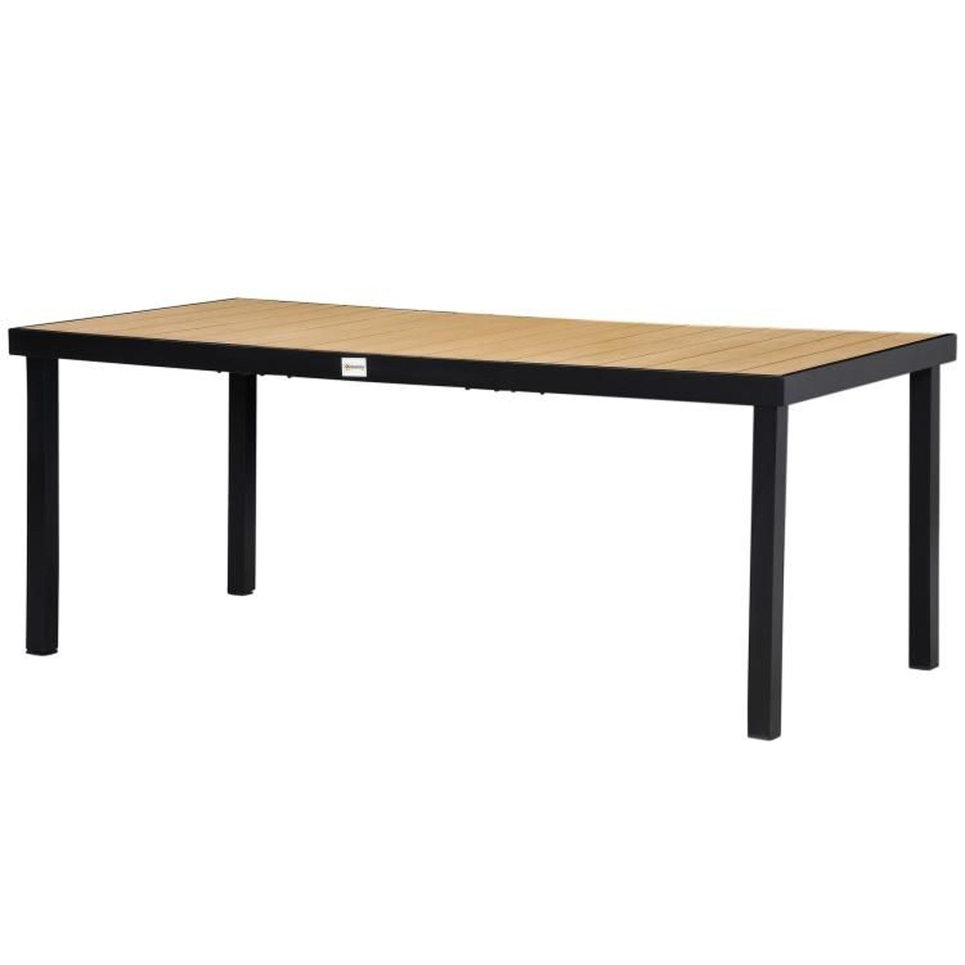 Outdoor Dining Table For 8 With Aluminum Frame And Faux Wood Top 1
