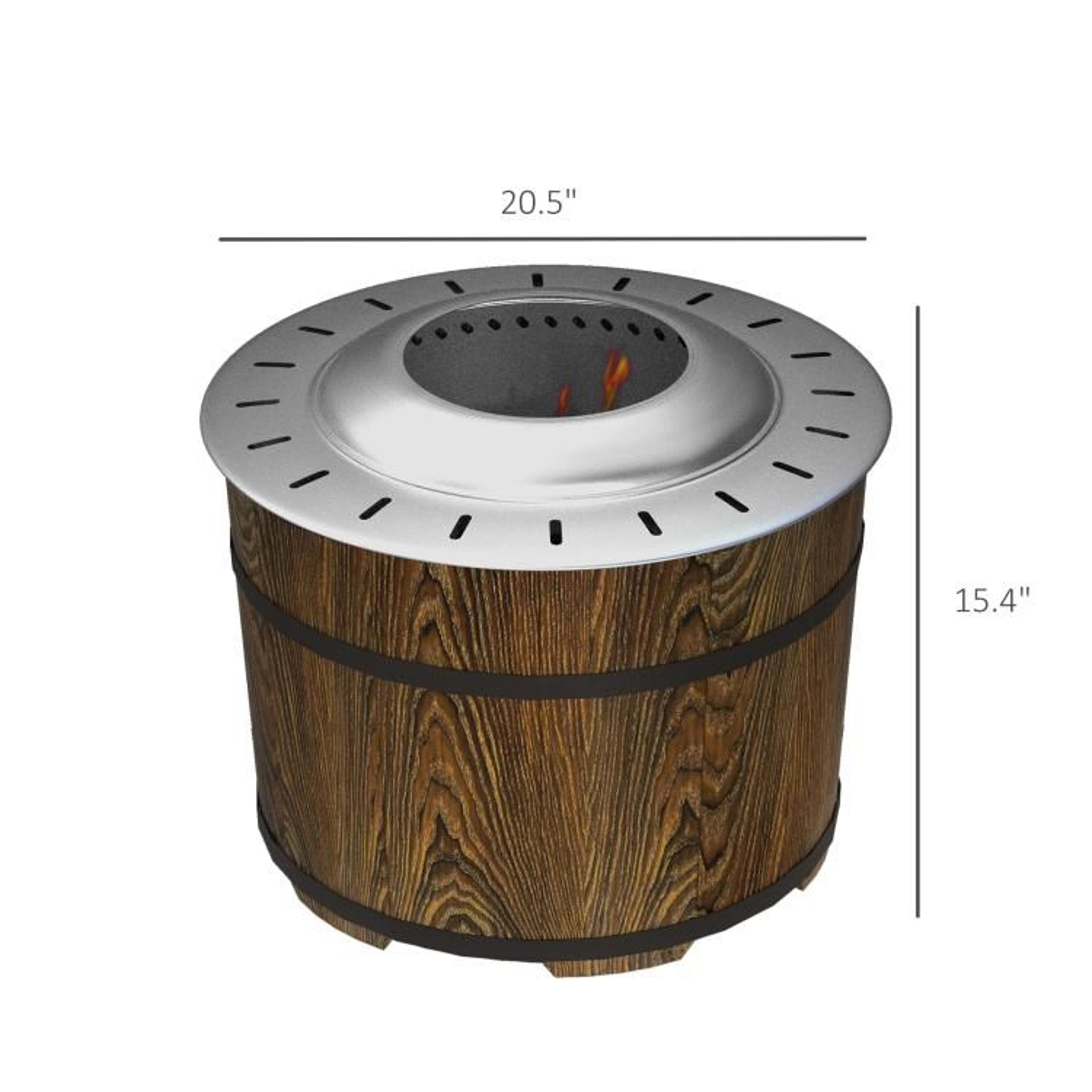 Smokeless Wood Burning Fire Pit With Fireproof Mat For Patio And Camping 5