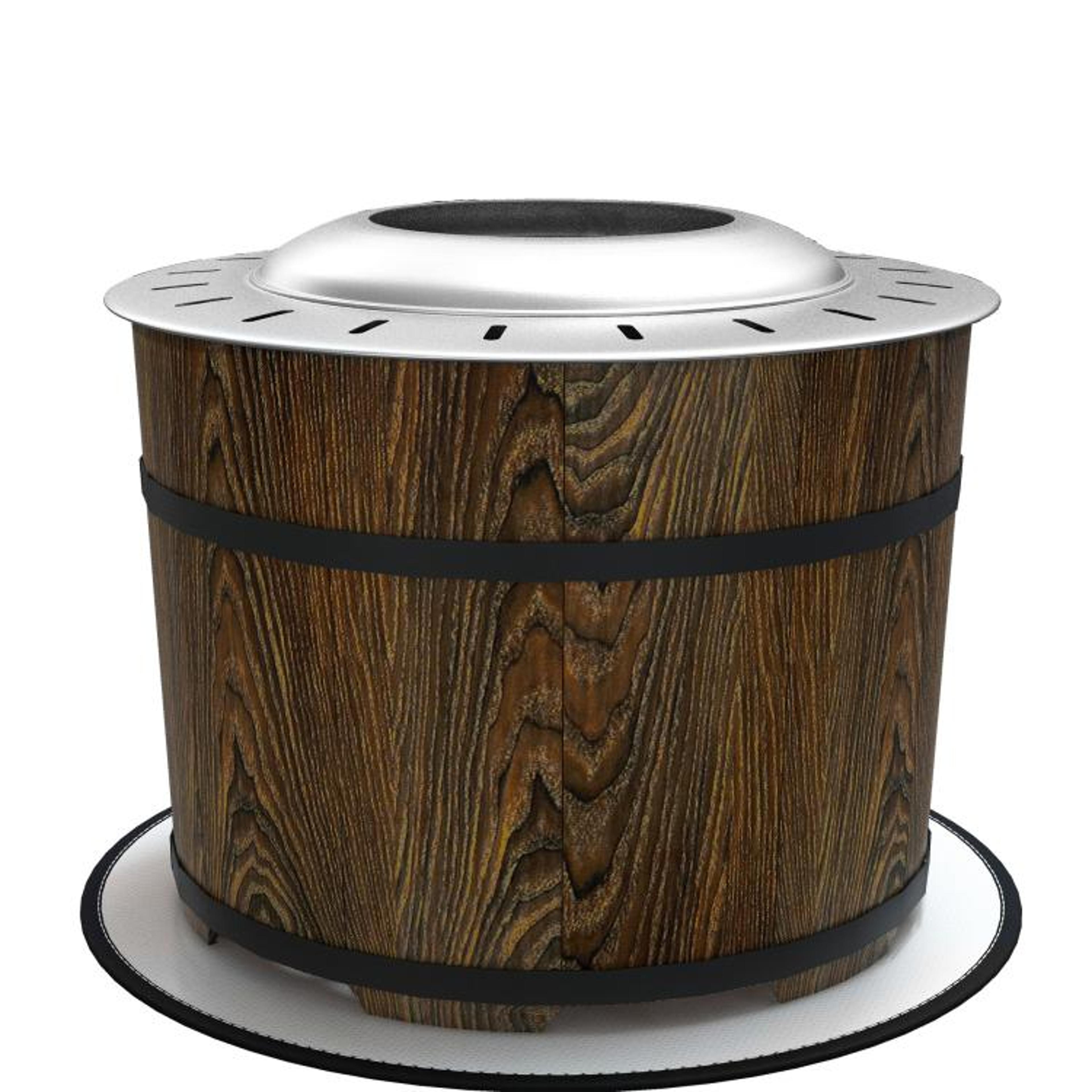 Smokeless Wood Burning Fire Pit With Fireproof Mat For Patio And Camping 1