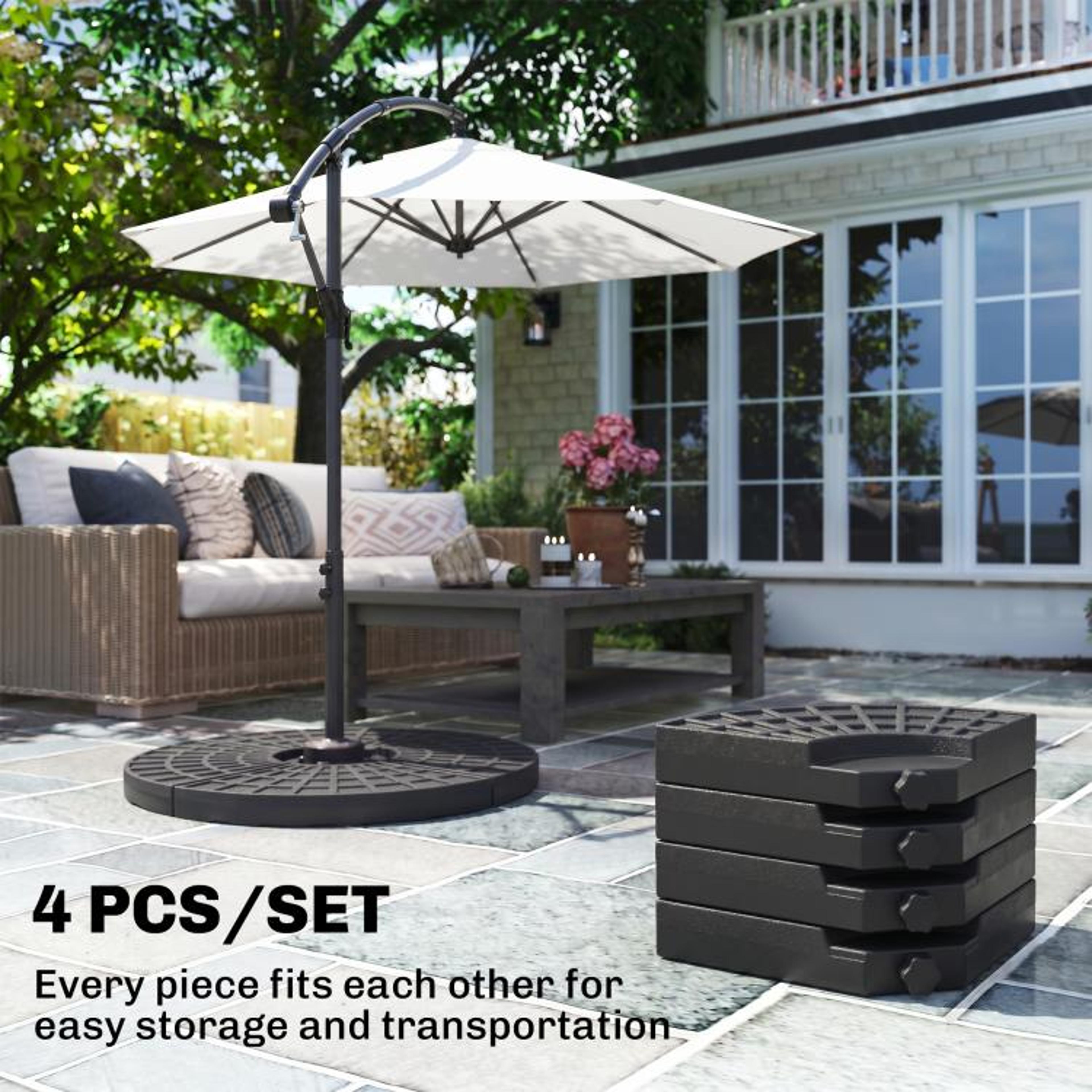 Fillable Patio Umbrella Base Weights For Offset And Cantilever Umbrellas 3