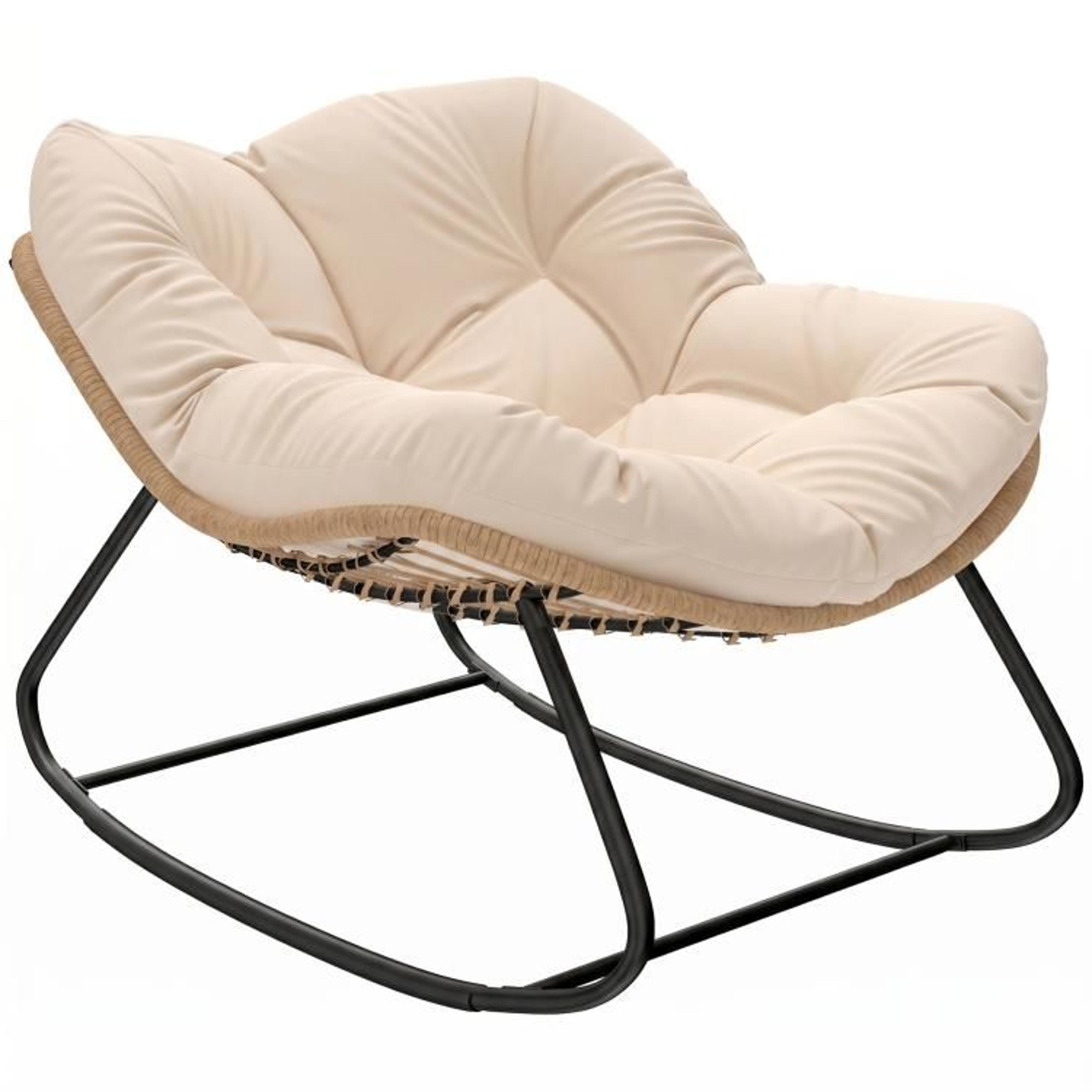 oversized papasan rocking egg chair with cushion for indoor and outdoor use