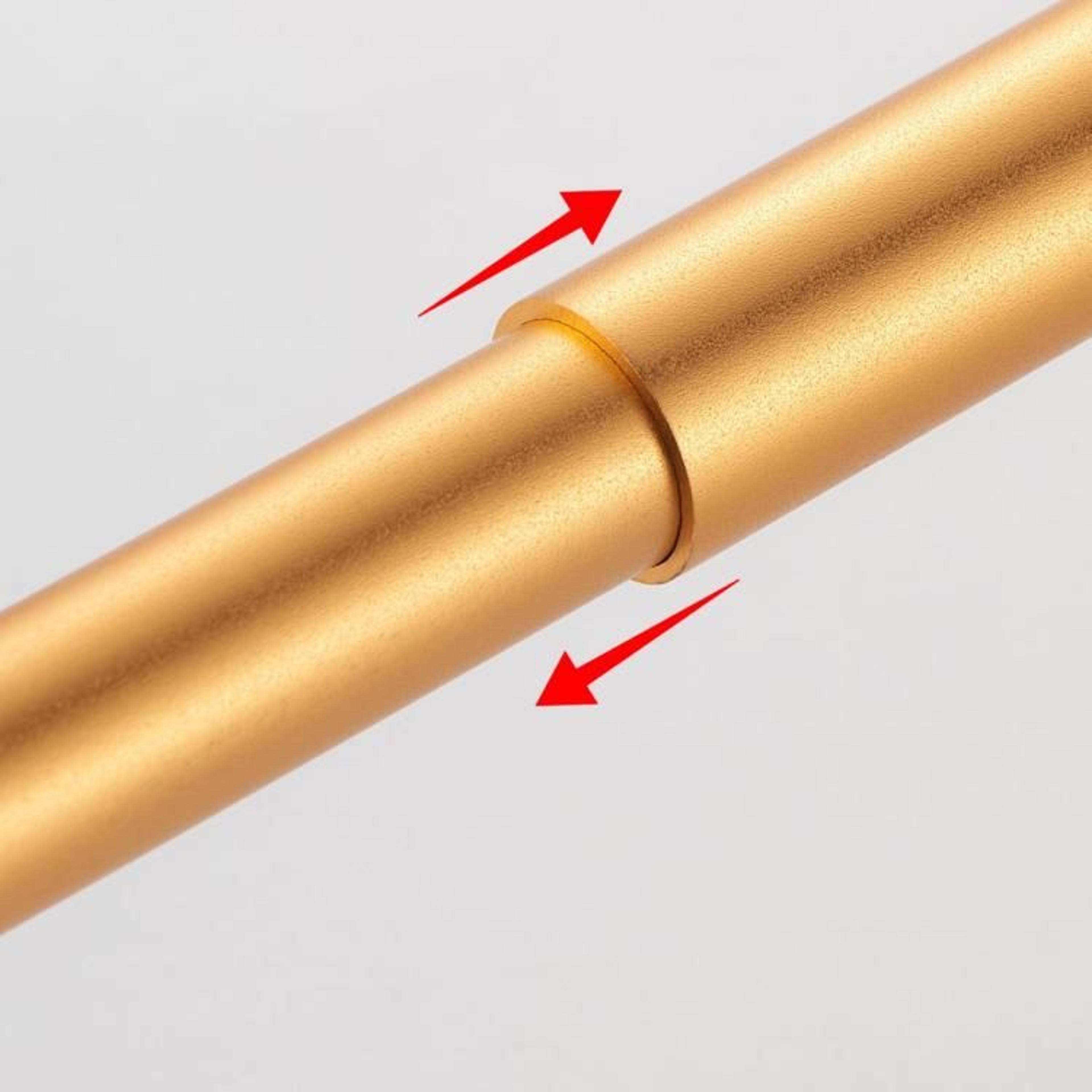 Adjustable Towel Bar  Brushed Gold Aluminum Wall Mount 3